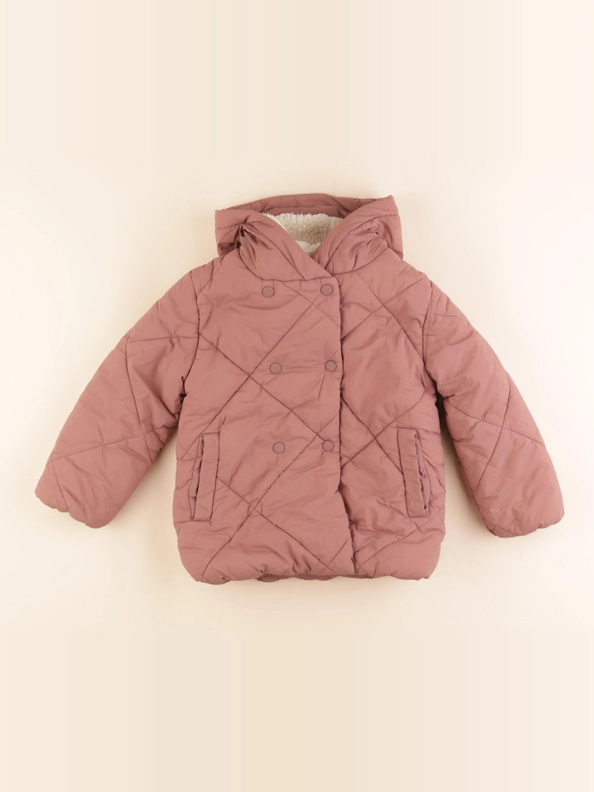 Vertbaudet - doudoune rose - 6 ans