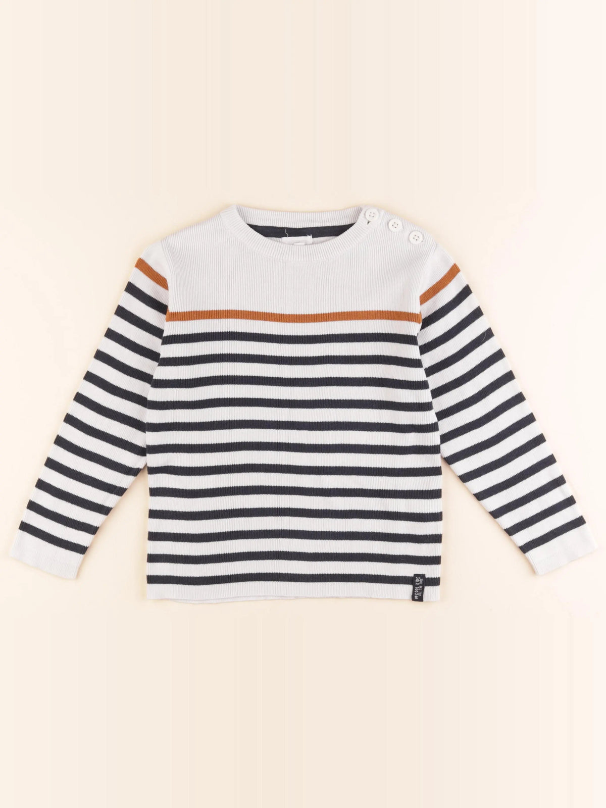 Vertbaudet - pull beige - 6 ans