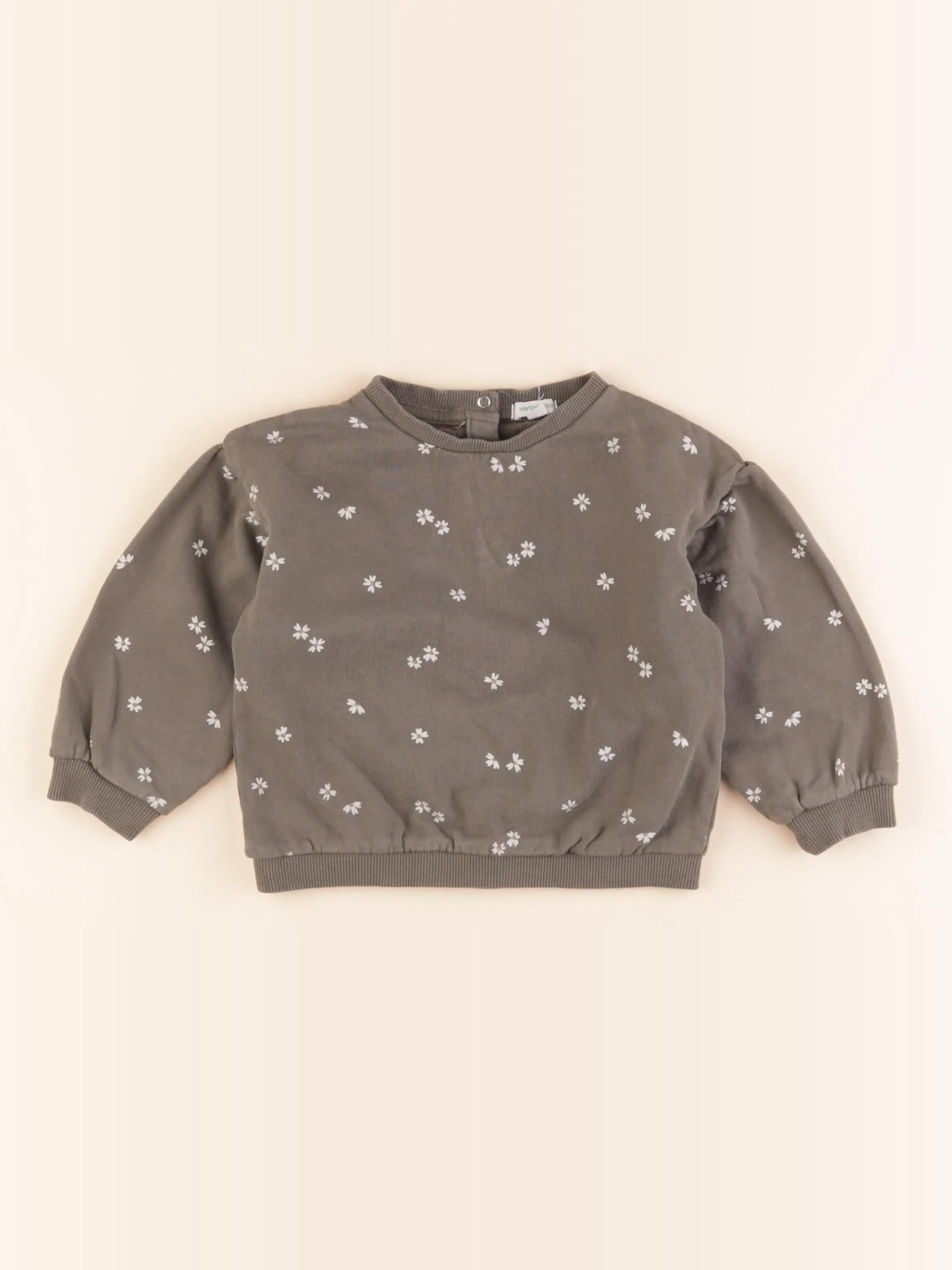 Vertbaudet - sweat vert - 24 mois