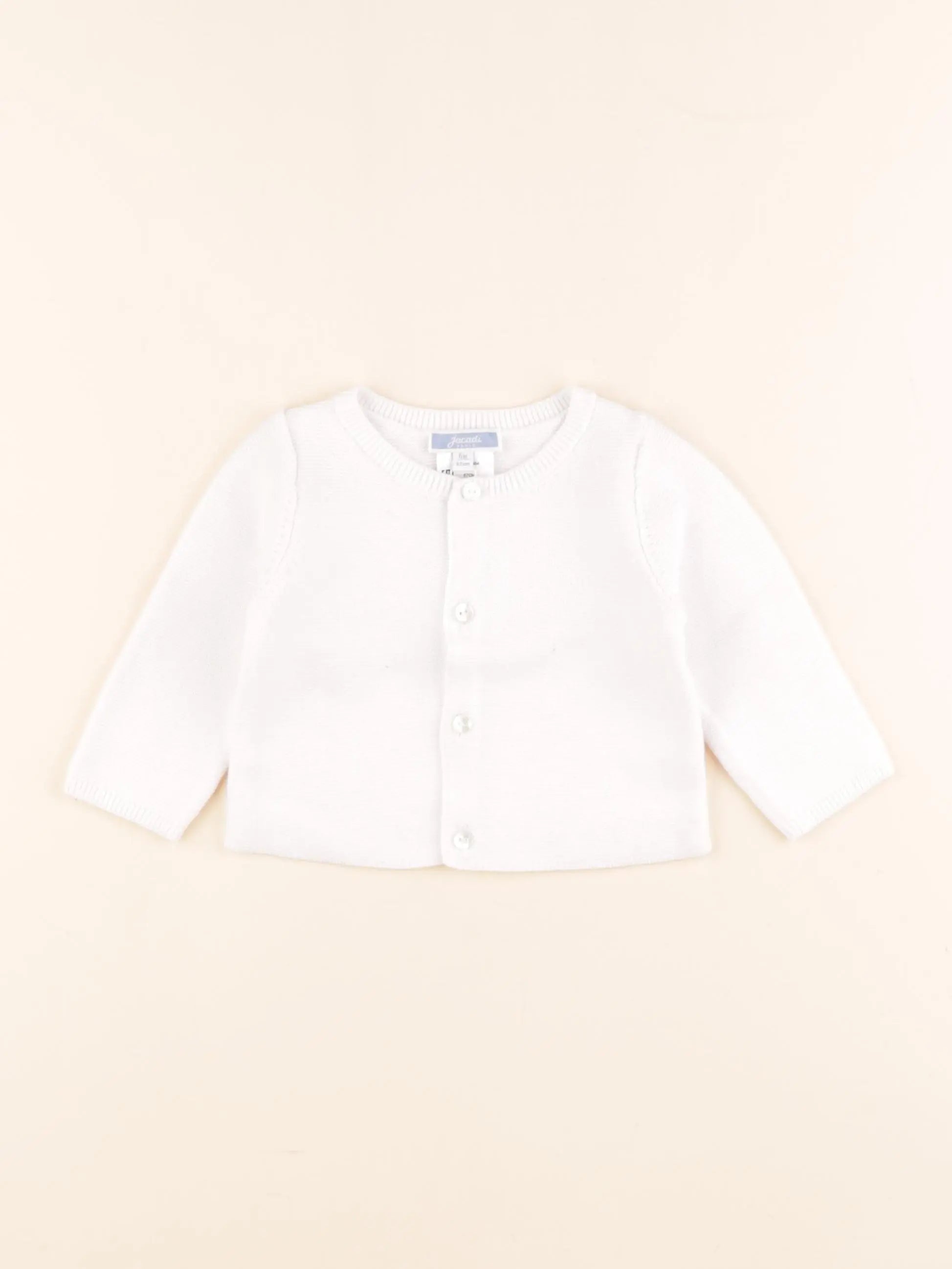 Jacadi - gilet blanc - 6 mois