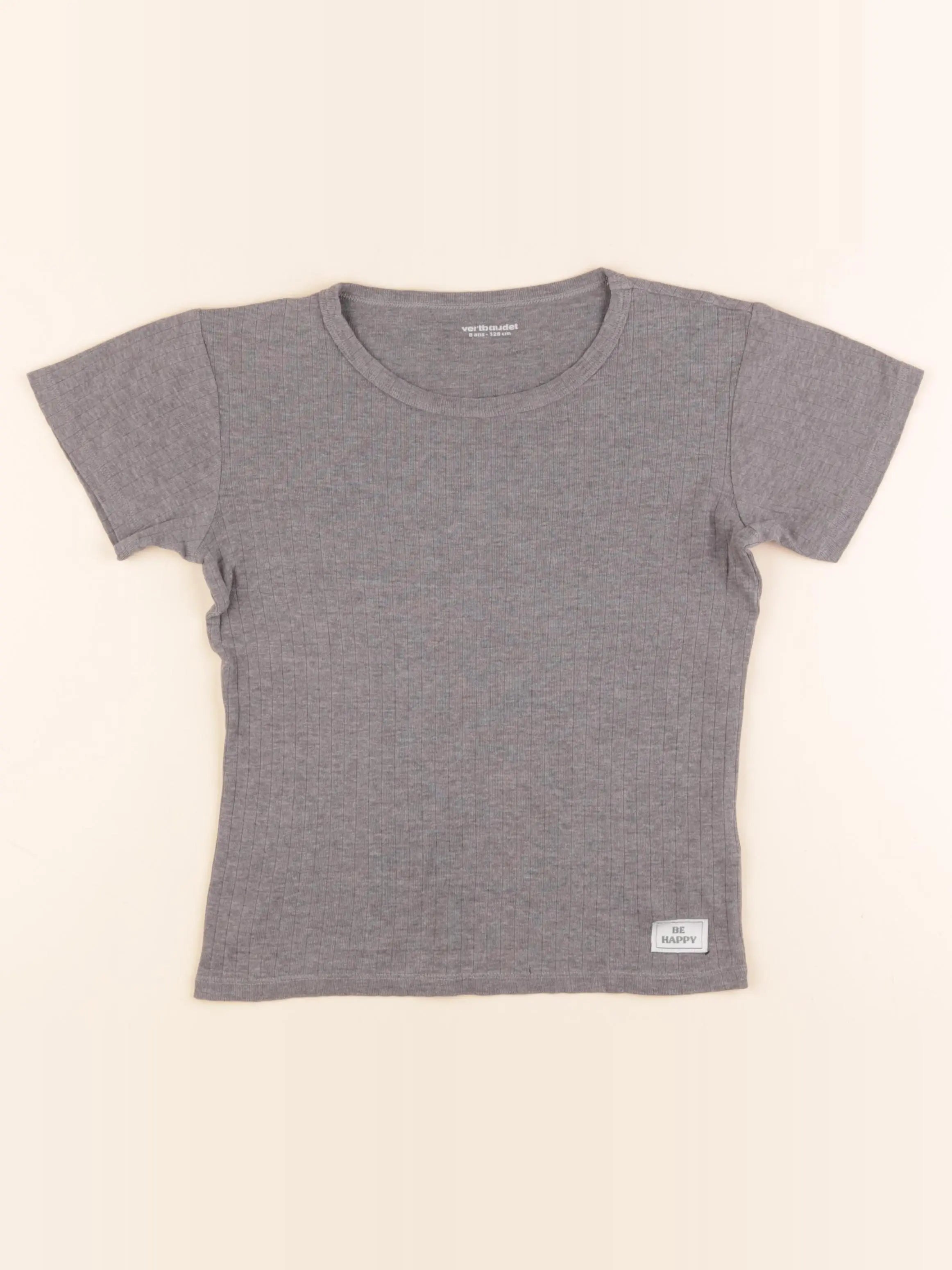 Vertbaudet - tee-shirt gris - 8 ans
