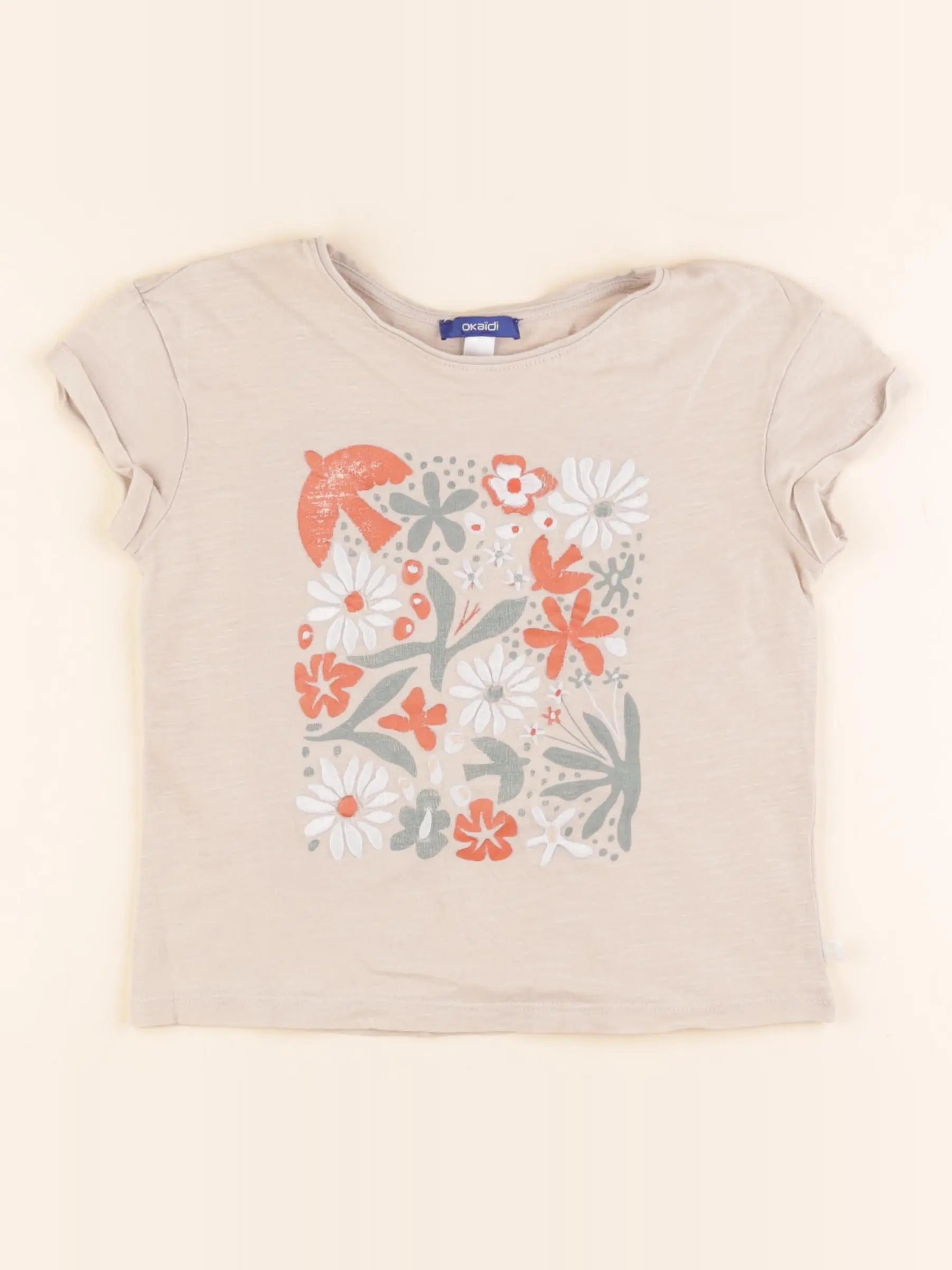 Okaidi - tee-shirt beige - 6 ans