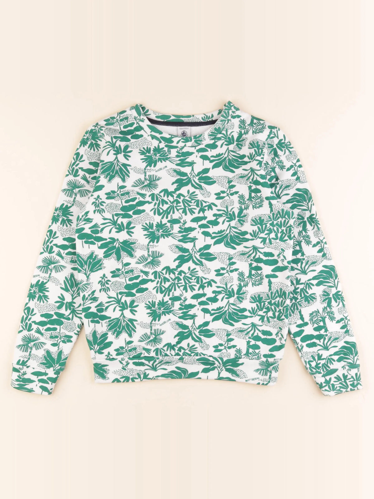 Petit Bateau - sweat vert - 10 ans