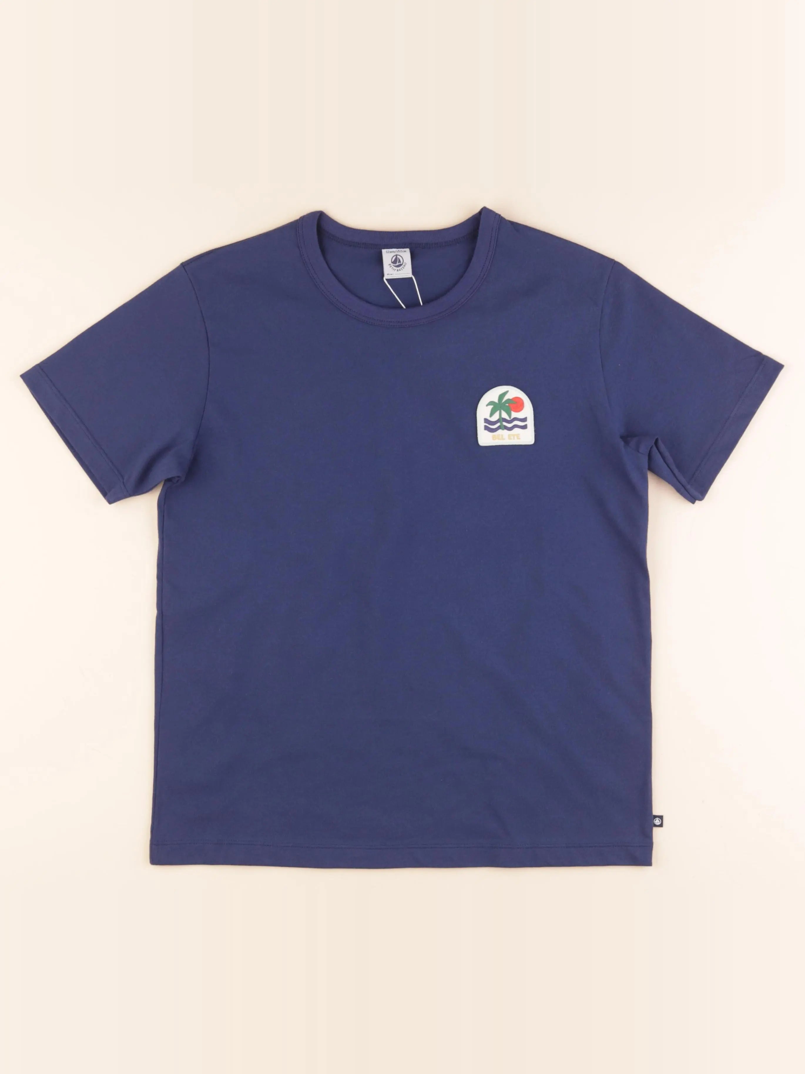 Petit Bateau - tee-shirt bleu - 12 ans
