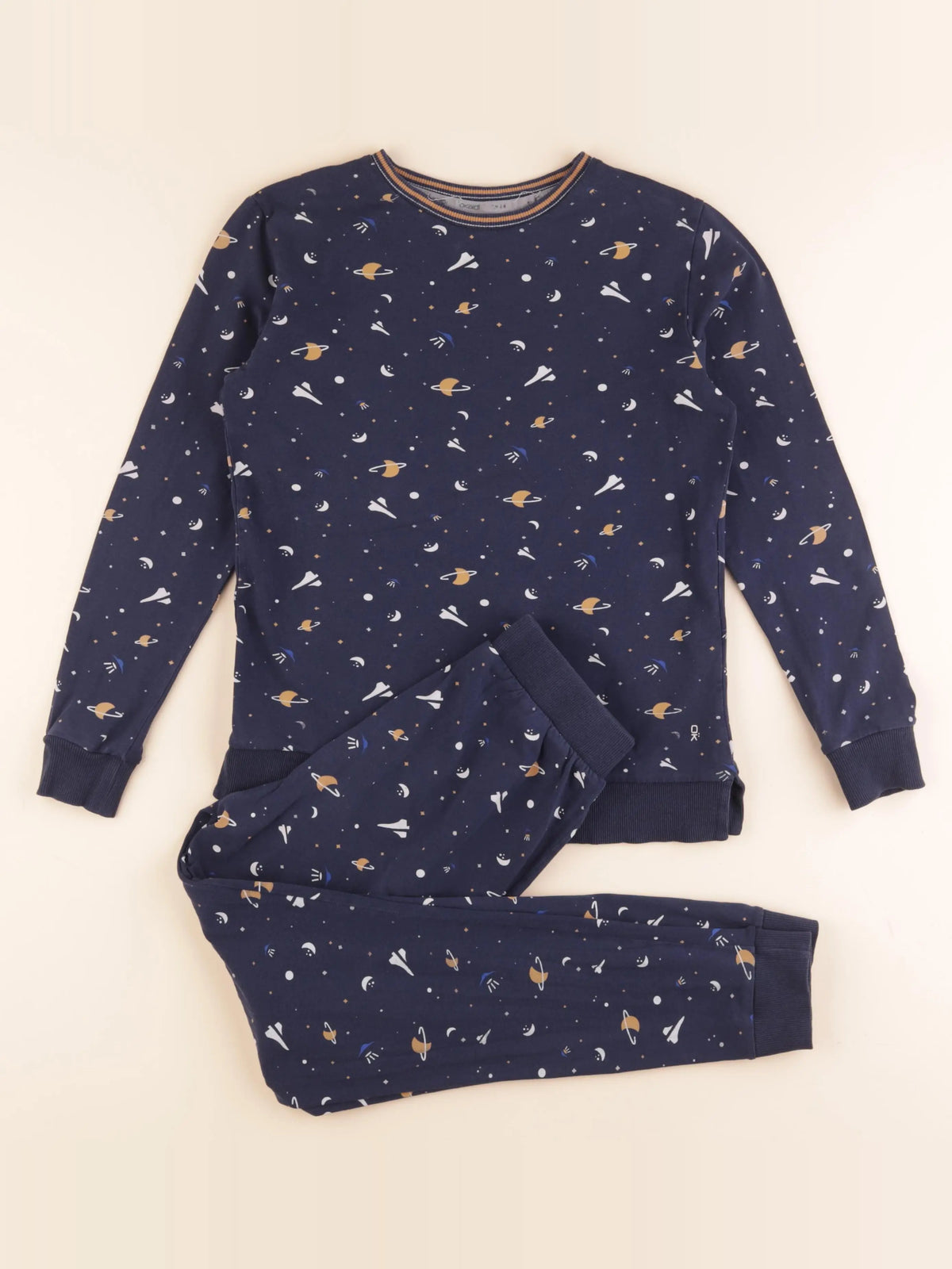 Okaidi - pyjama coton bleu - 10 ans