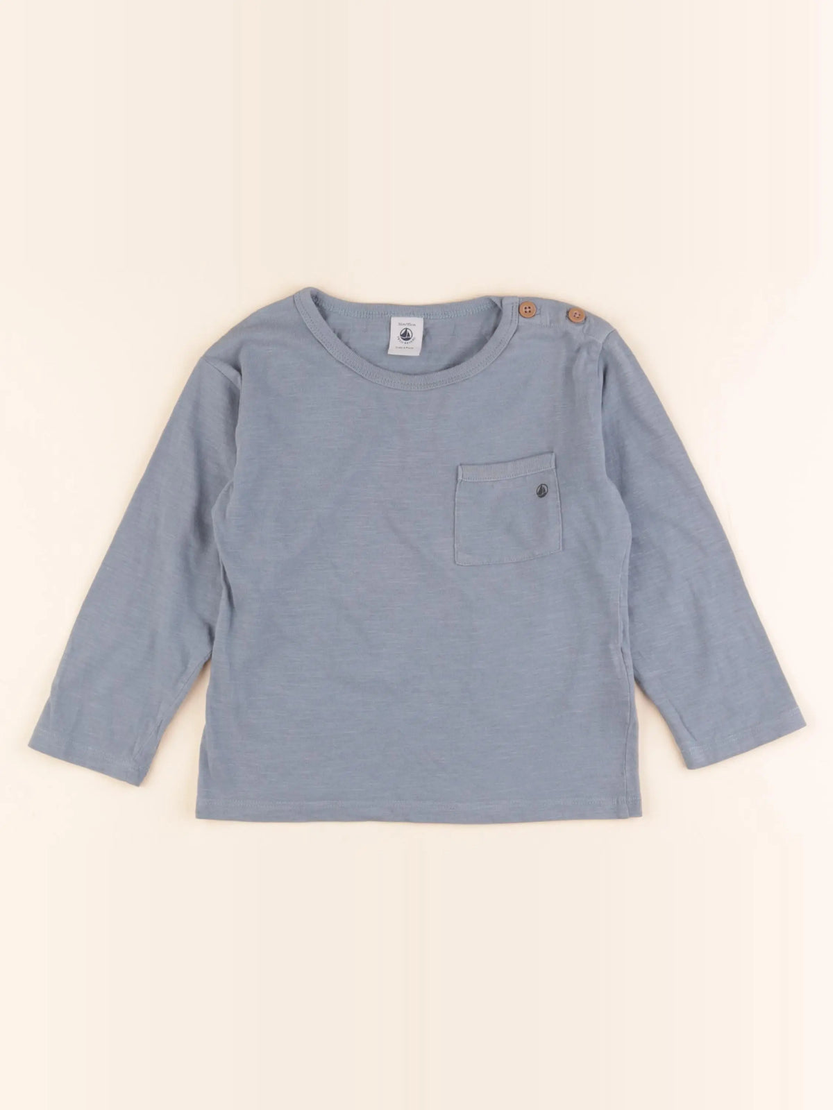Petit Bateau - tee-shirt bleu - 36 mois