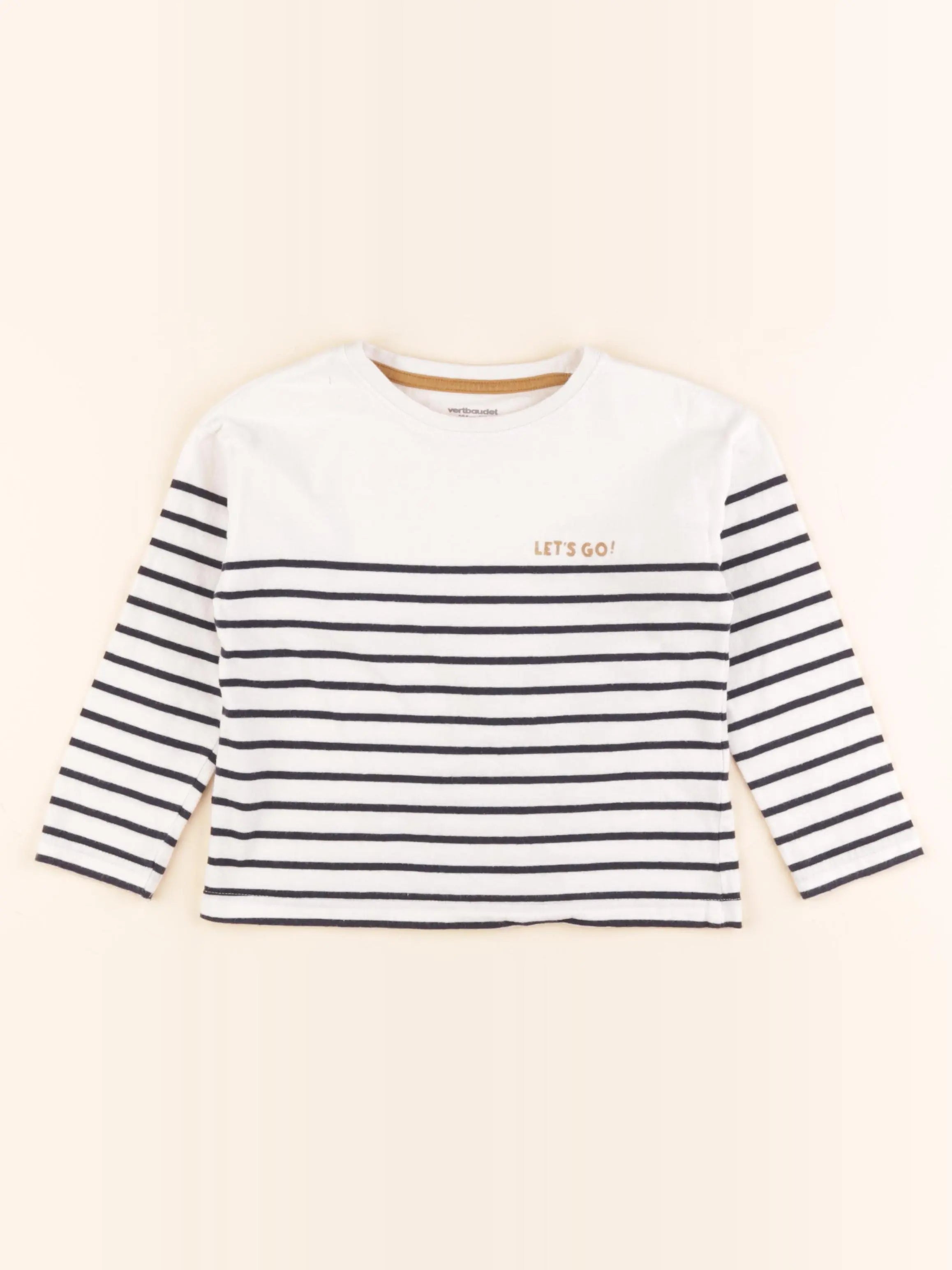 Vertbaudet - tee-shirt blanc - 4 ans