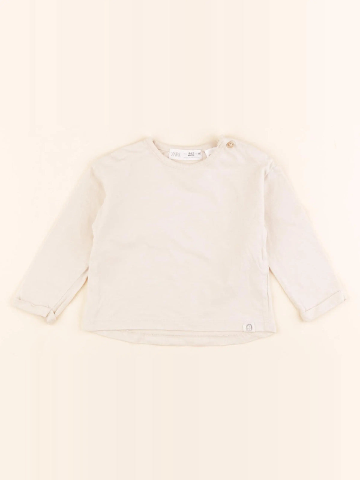 Zara - tee-shirt beige - 9/12 mois