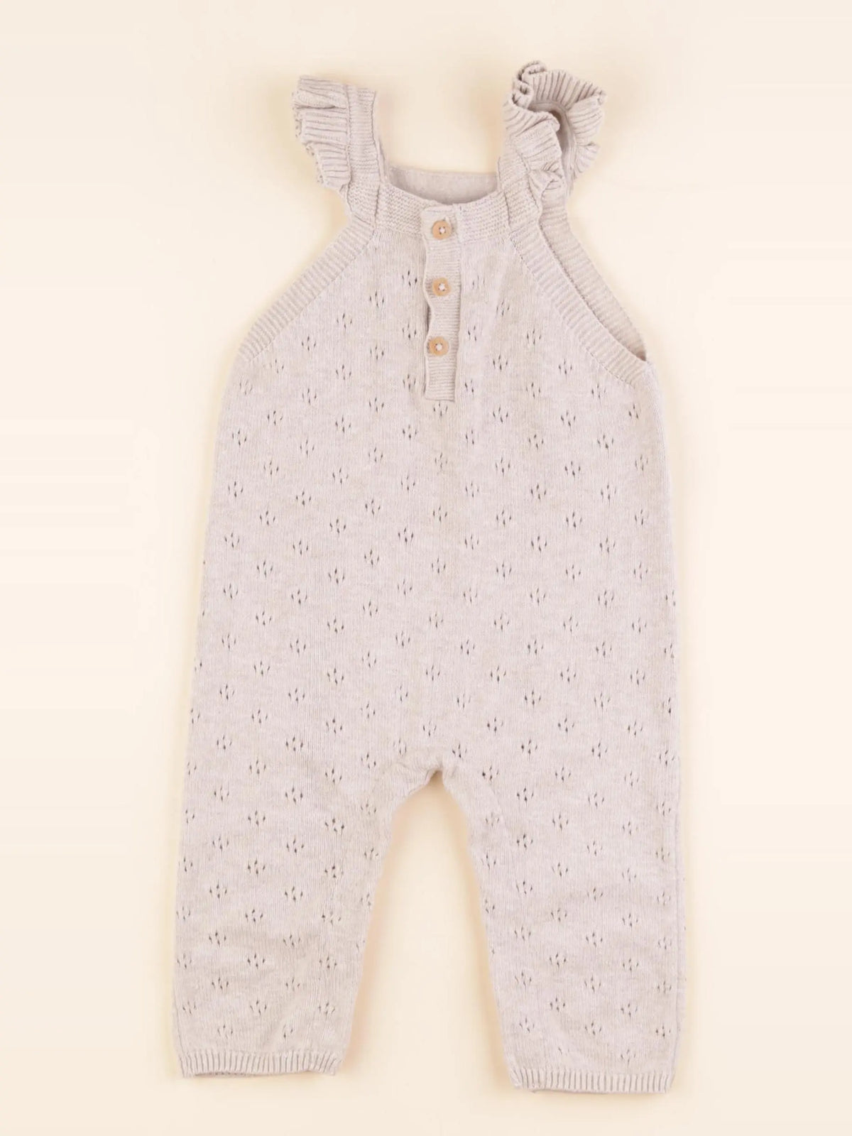 Vertbaudet - combinaison beige - 9 mois