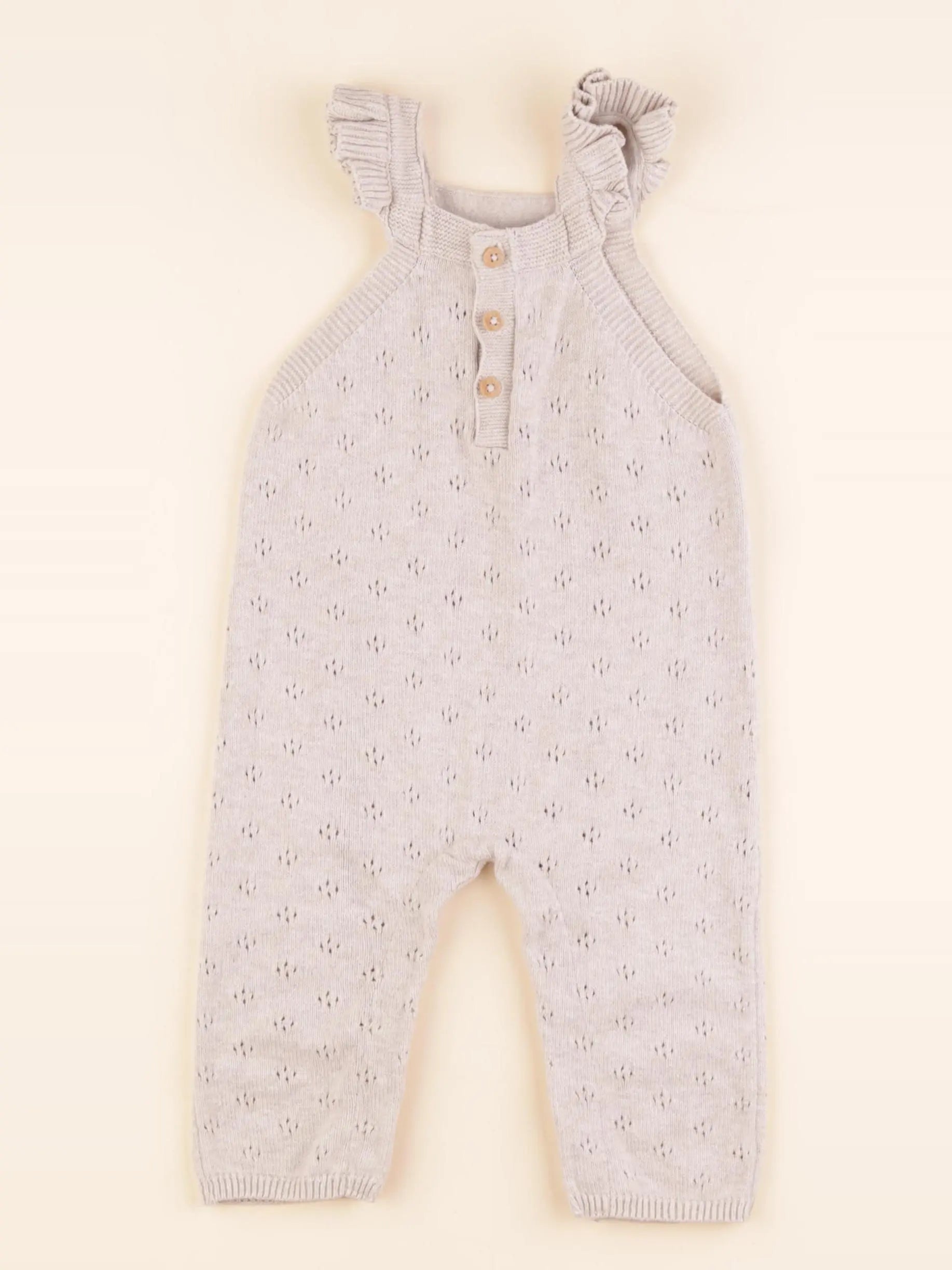 Vertbaudet - combinaison beige - 9 mois