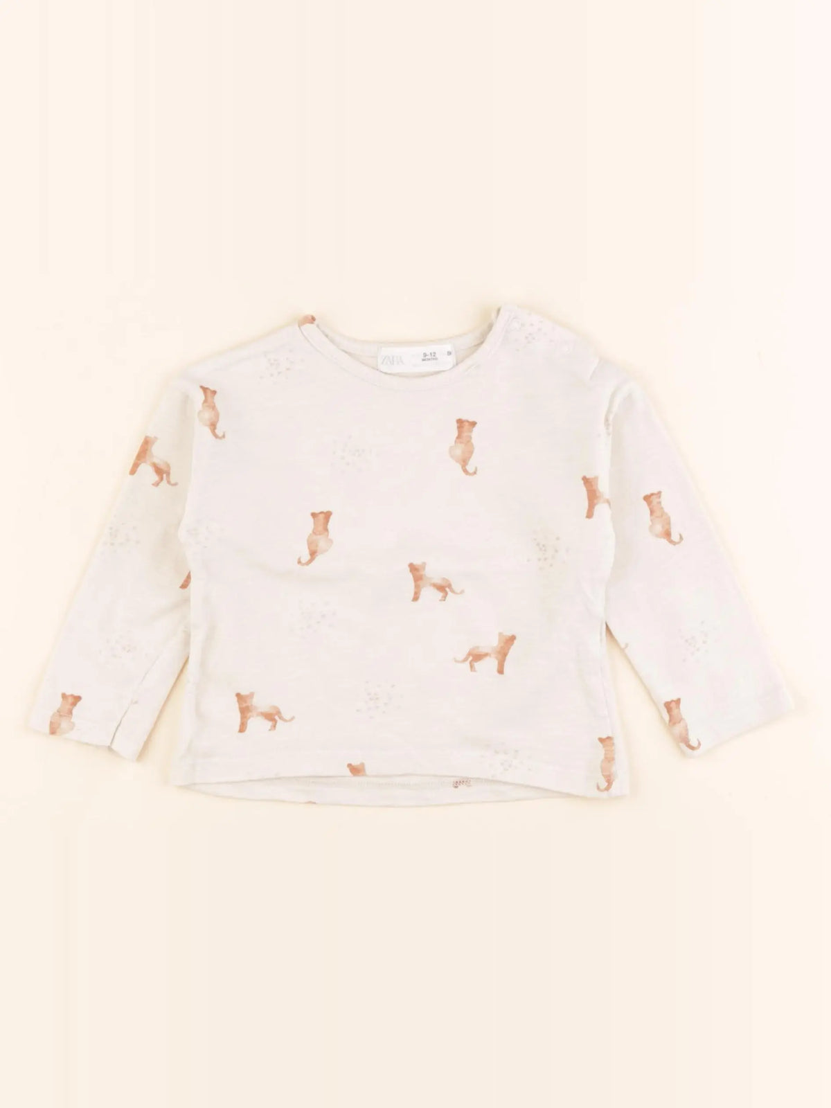 Zara - tee-shirt beige - 9/12 mois