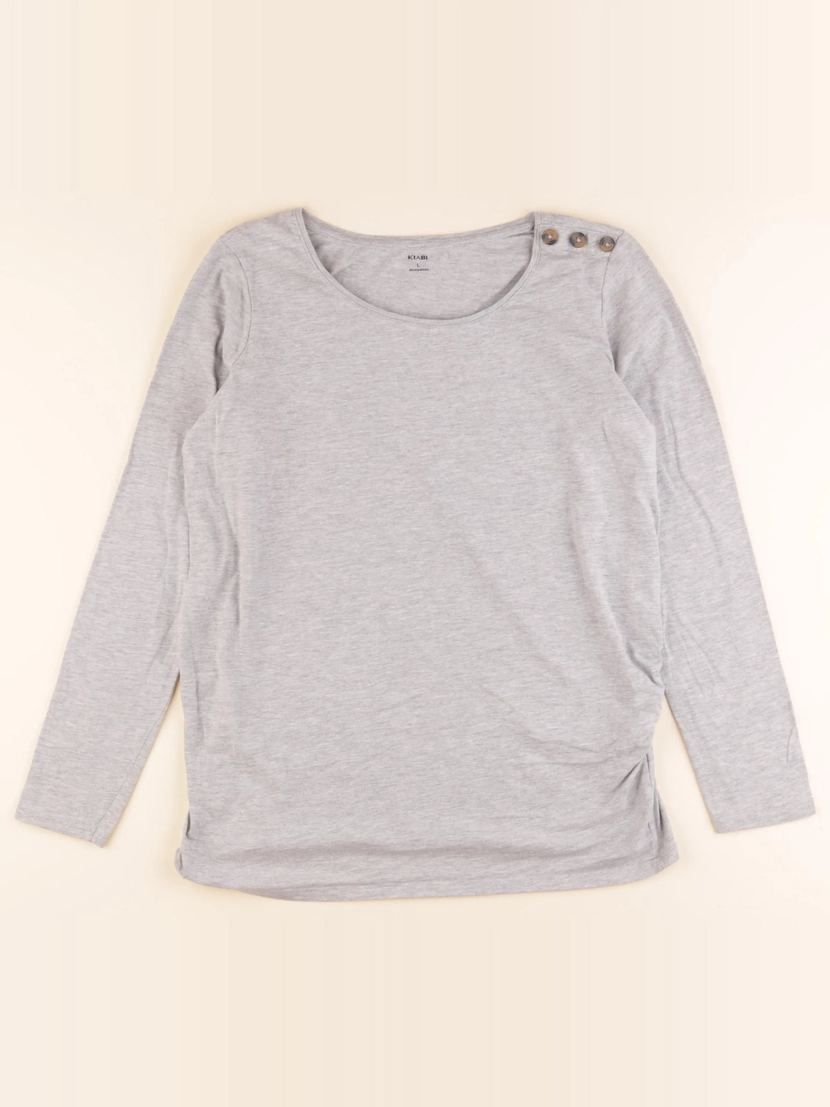 Kiabi - tee-shirt grossesse gris - l