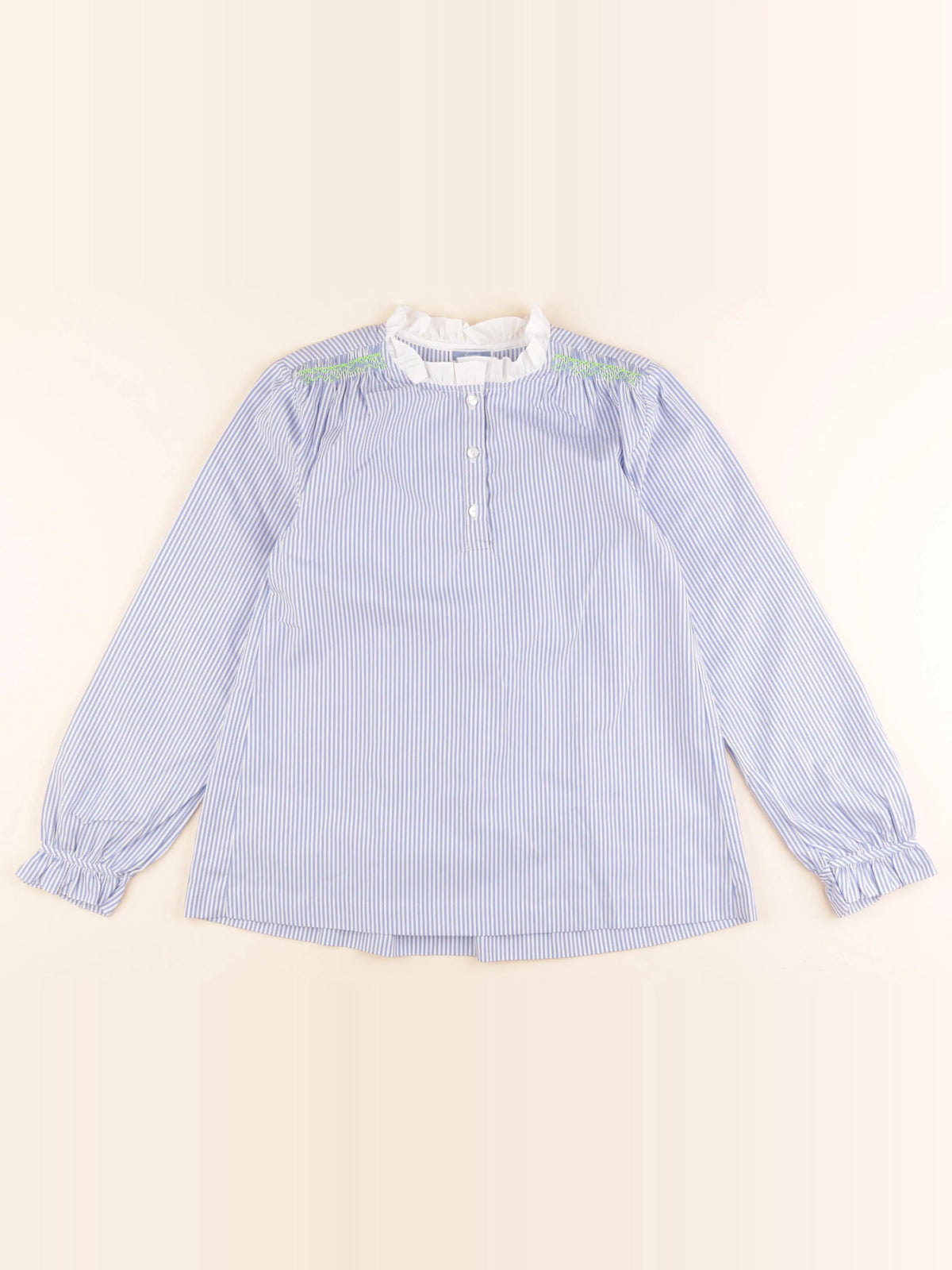Jacadi - blouse blanc, bleu - 12 ans
