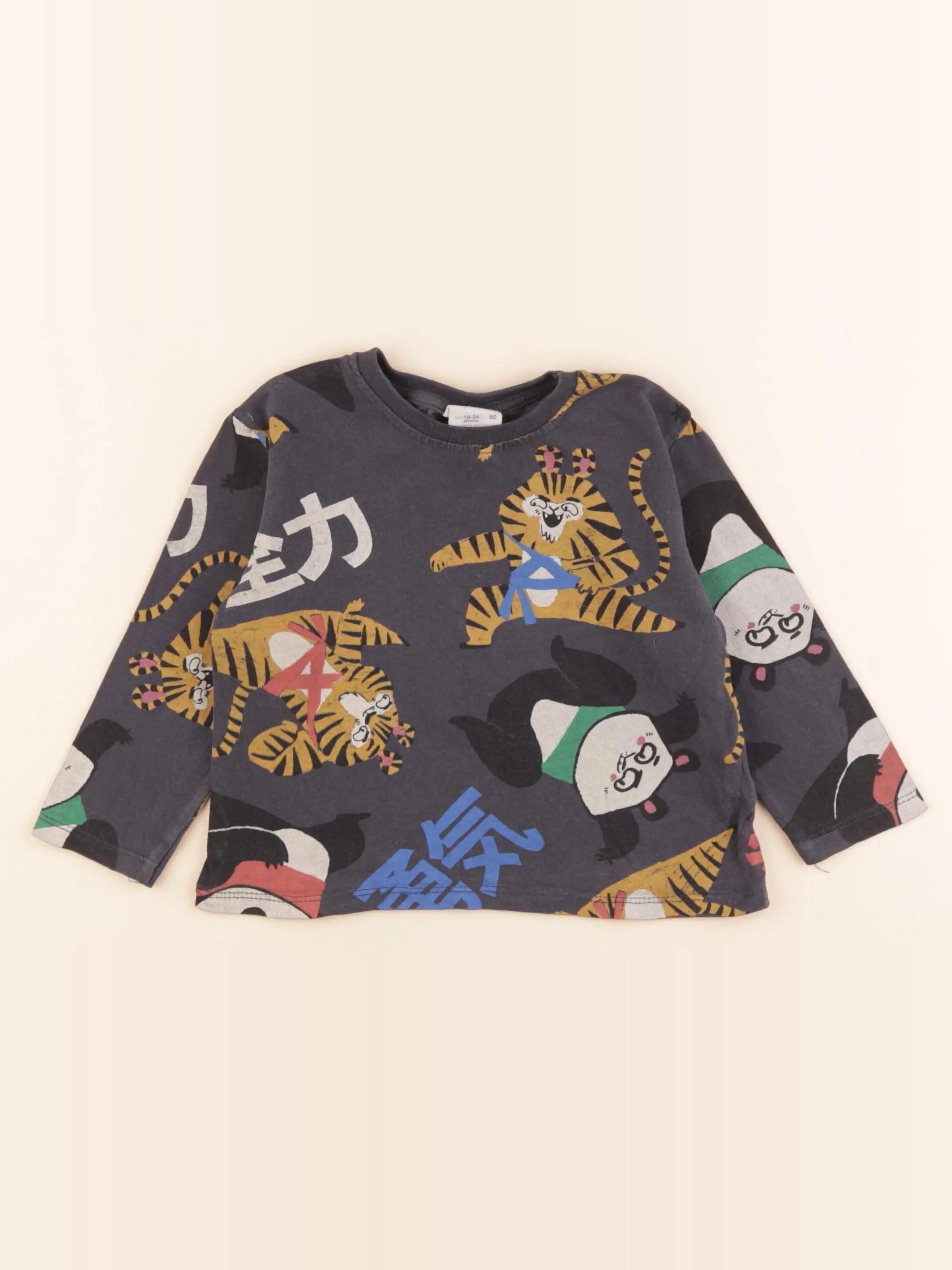 Zara - tee-shirt gris - 18/24 mois