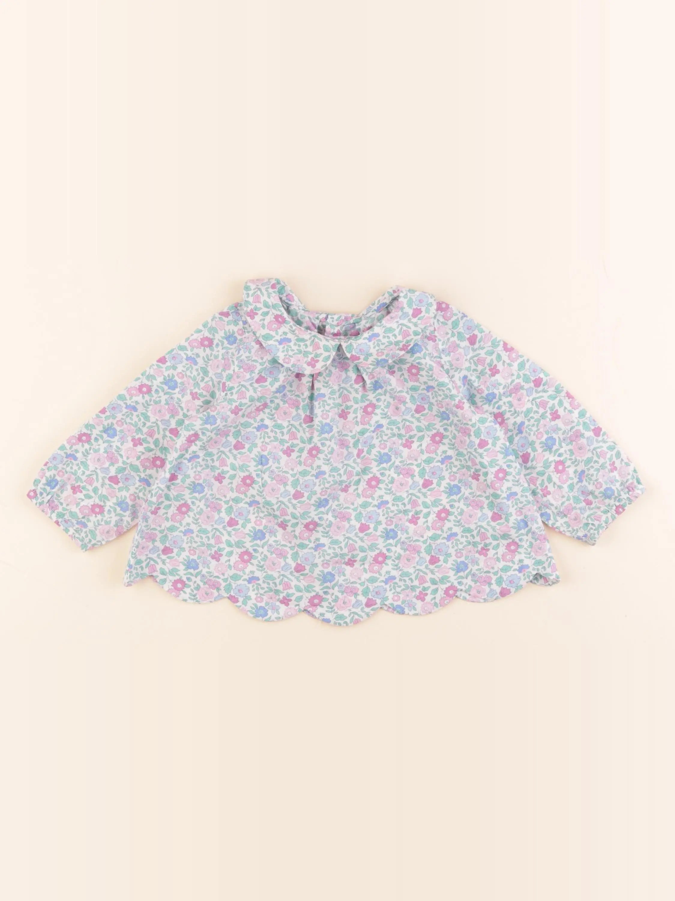 Jacadi - blouse liberty multicolore - 12 mois
