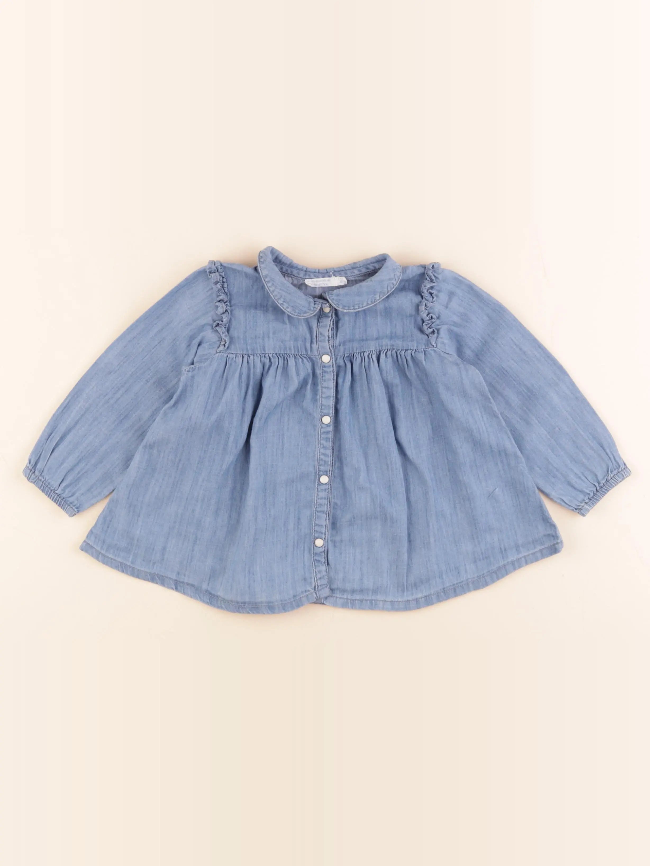 Boutchou - blouse bleu - 18 mois