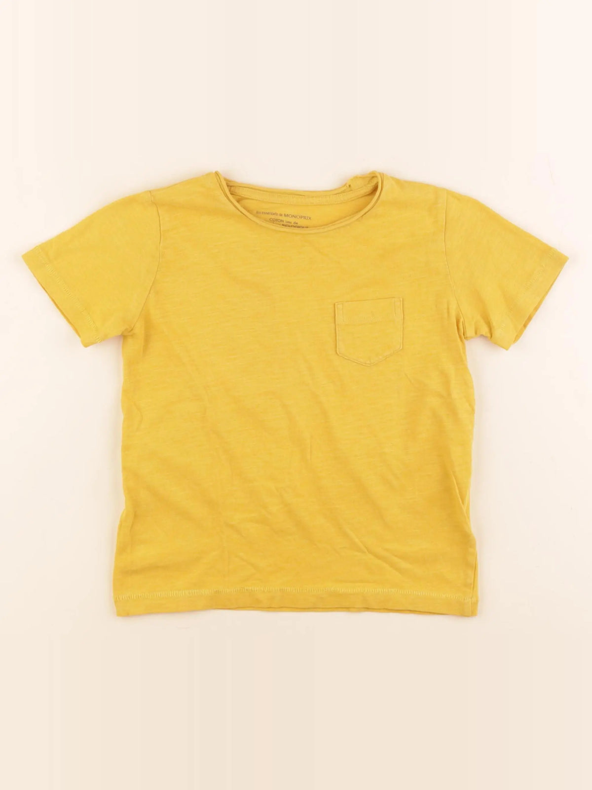 Monoprix - tee-shirt jaune - 4 ans