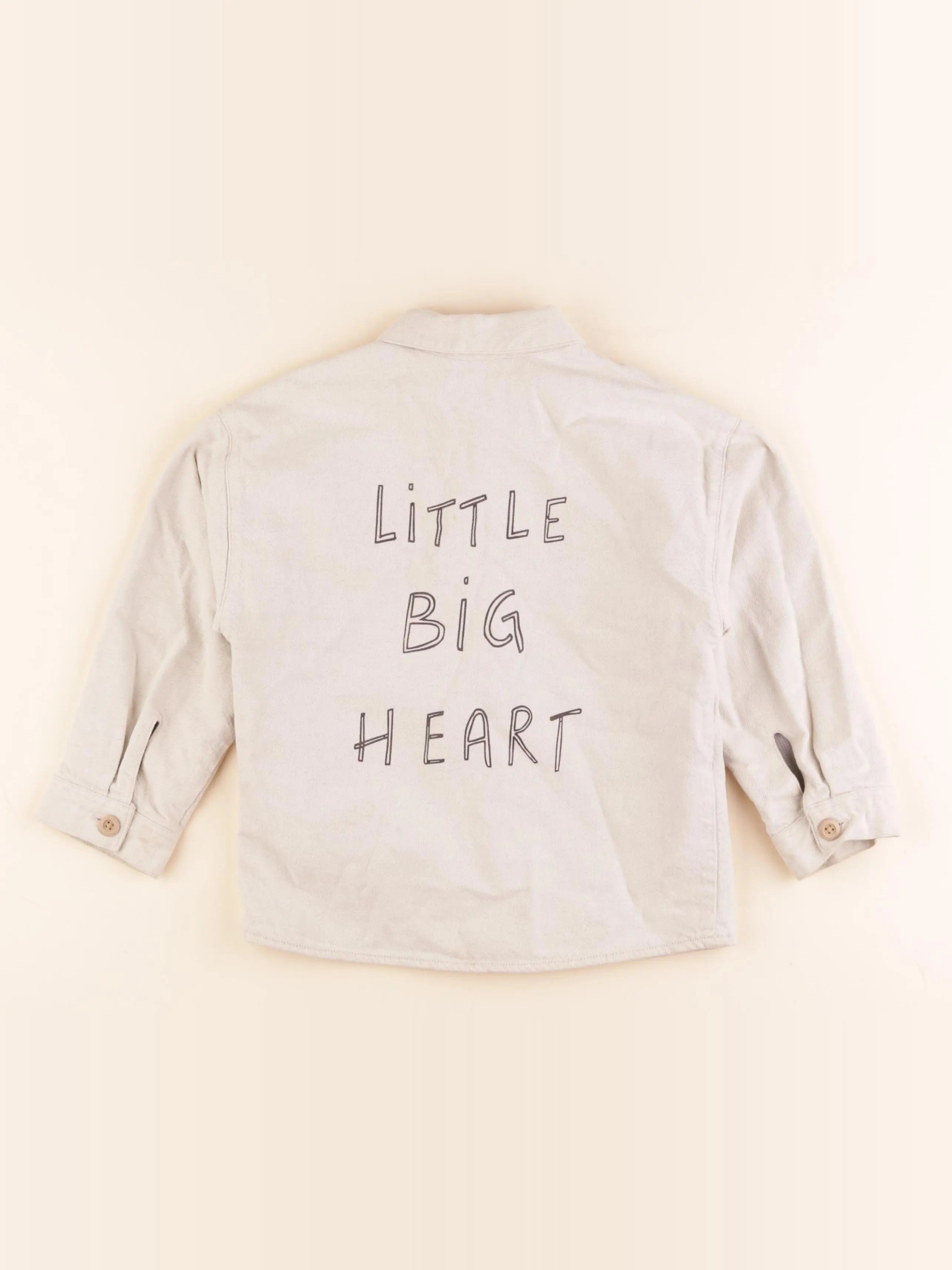 Zara - chemise imprimé au dos beige - 3/4 ans