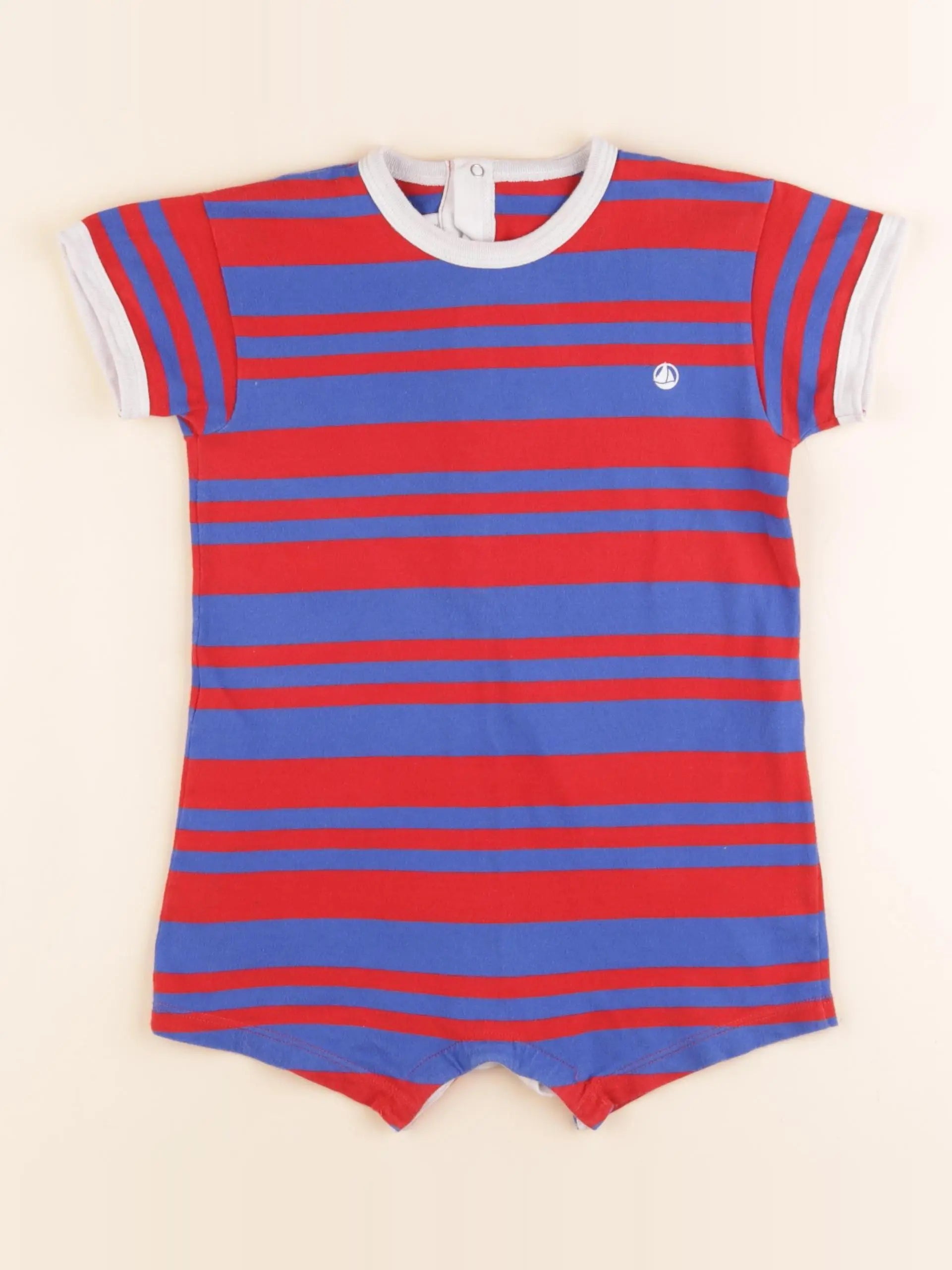 Petit Bateau - combinaison bleu, rouge - 24 mois