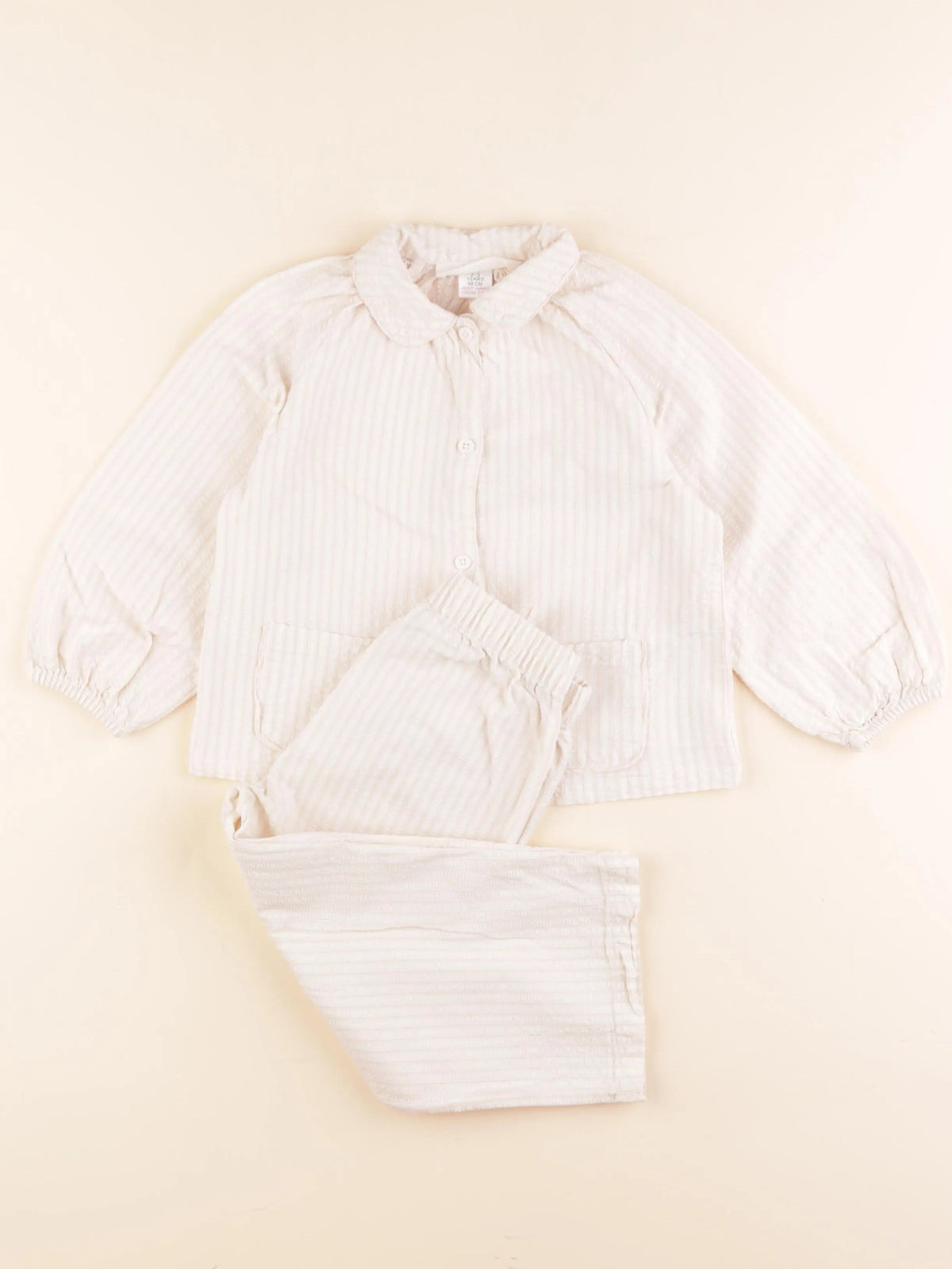 Zara - pyjama coton beige - 2/3 ans