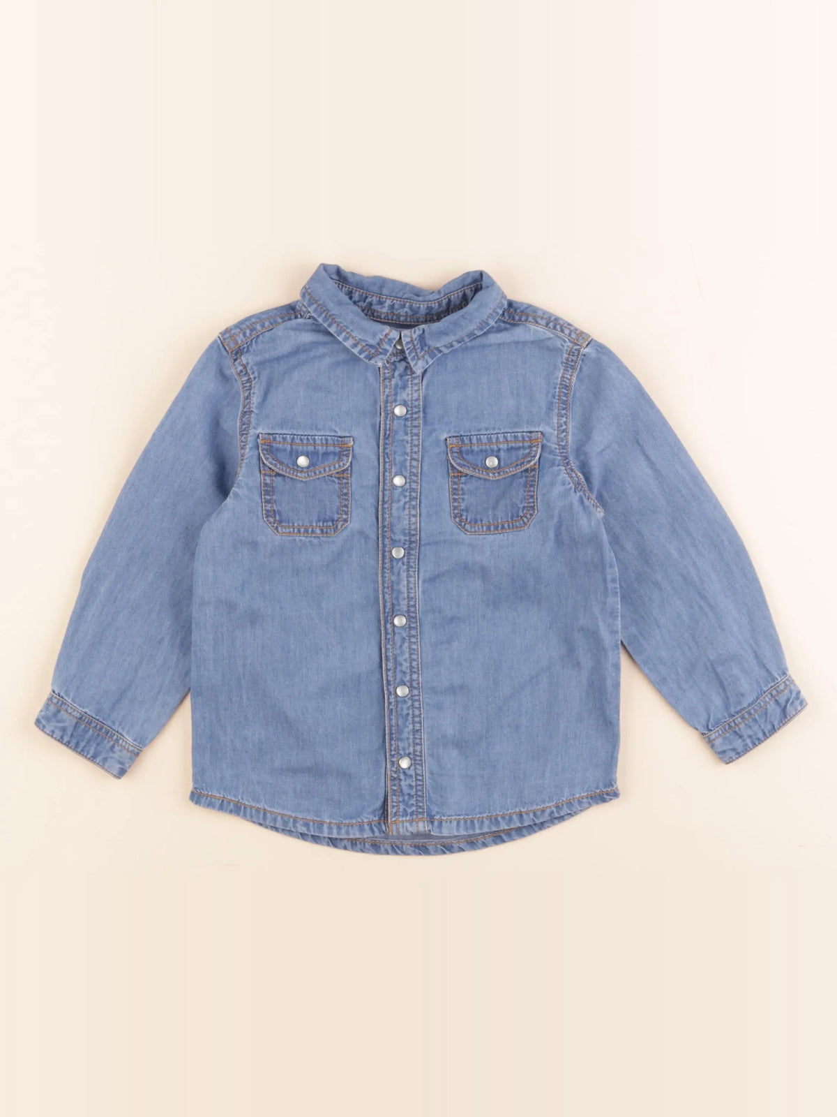 Boutchou - chemise bleu - 24 mois