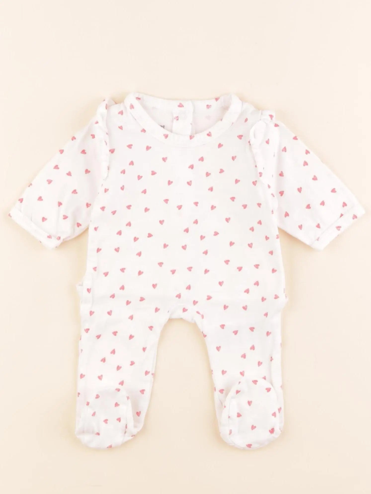 Vertbaudet - pyjama coton blanc - 0 mois