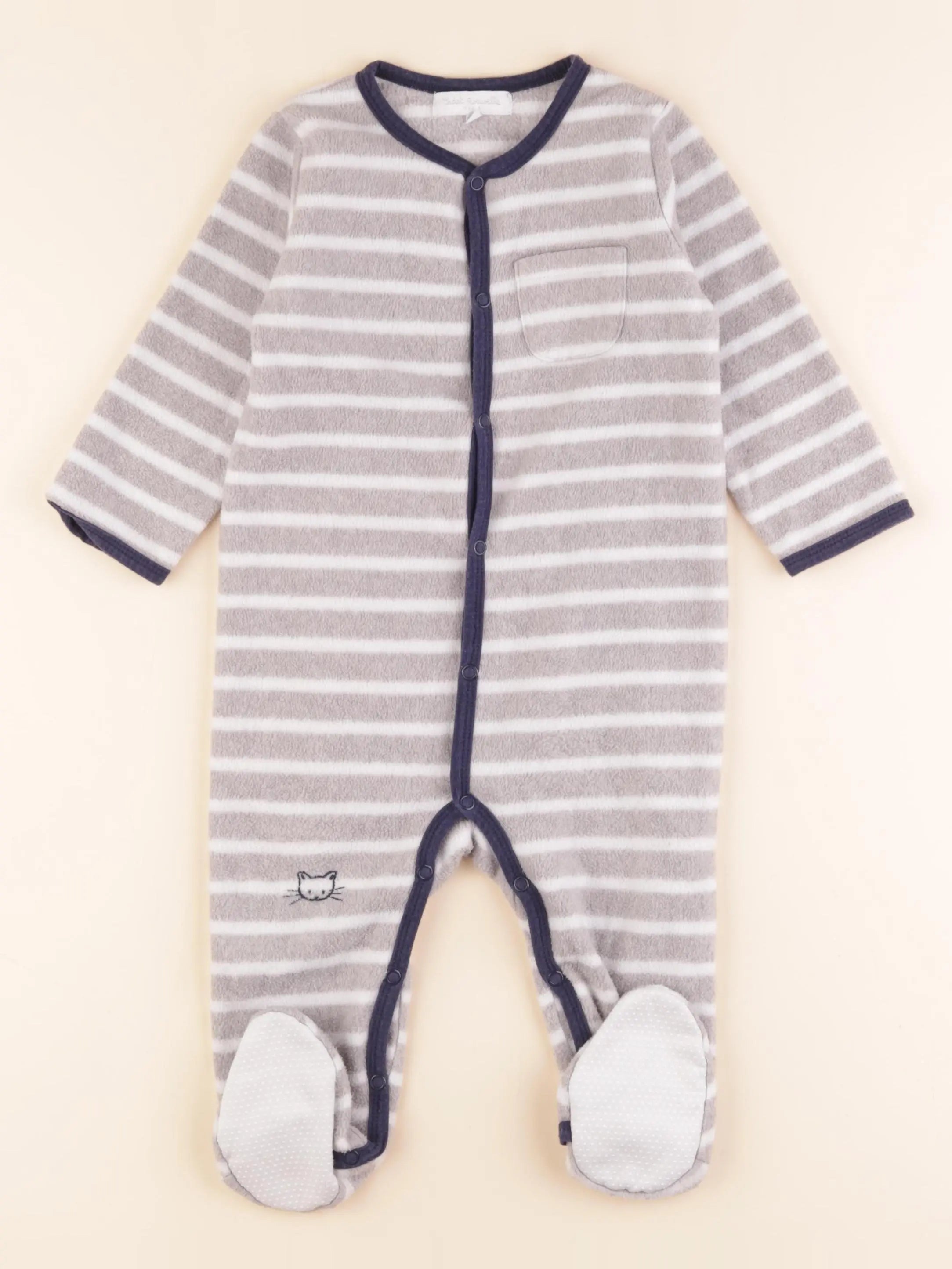 Cadet Rousselle - pyjama velours gris - 18 mois