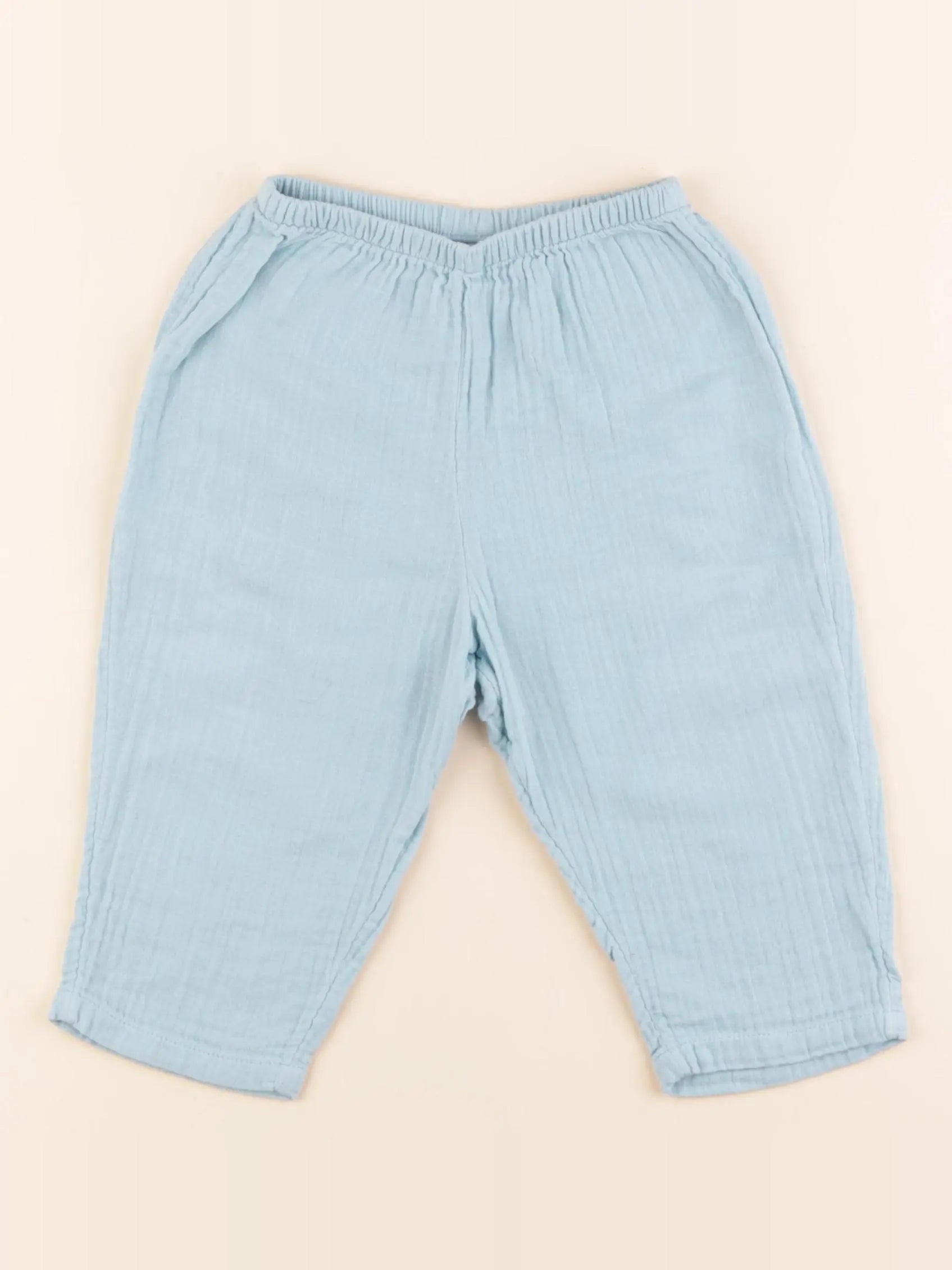 Petit Bateau - sarouel bleu - 18 mois