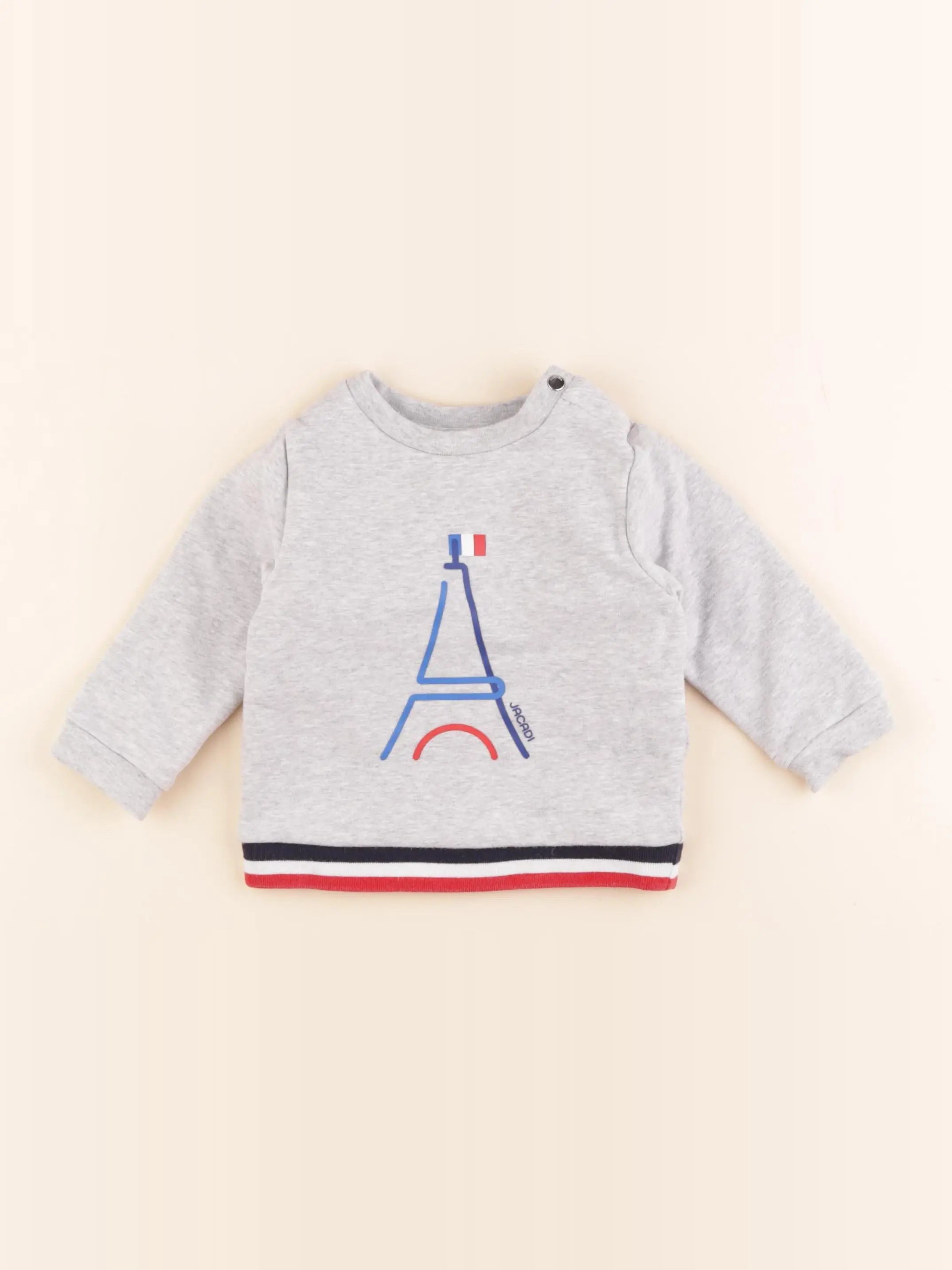 Jacadi - sweat gris - 12 mois