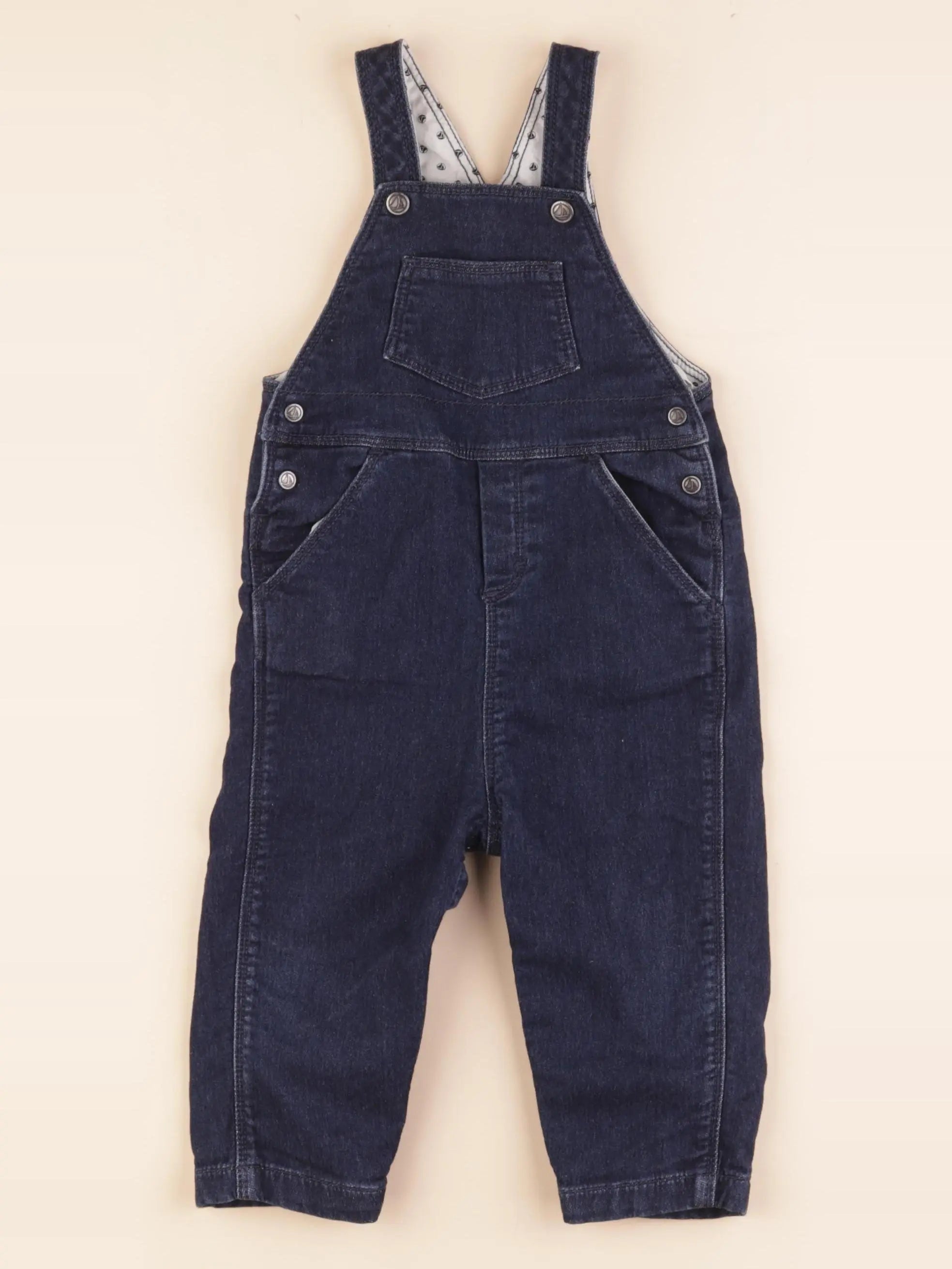 Petit Bateau - salopette bleu - 12 mois