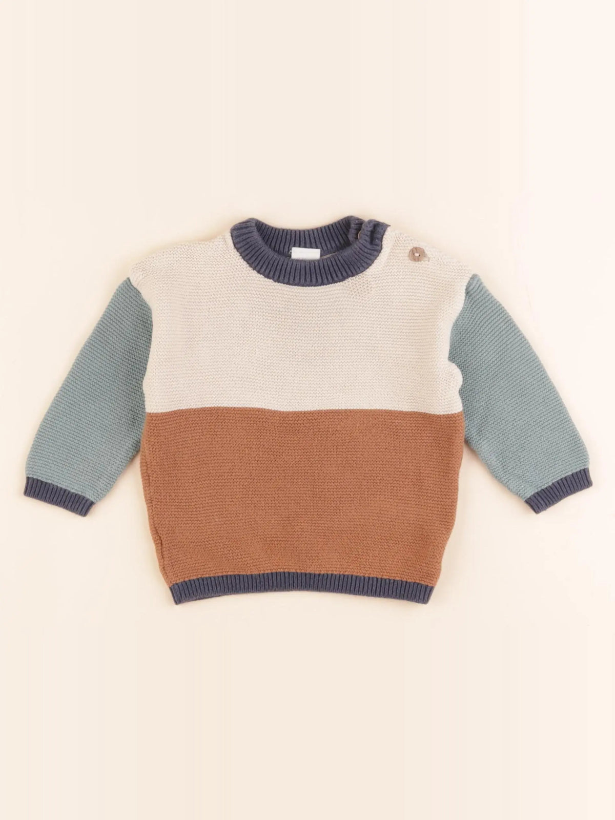 H&M - pull beige - 4/6 mois