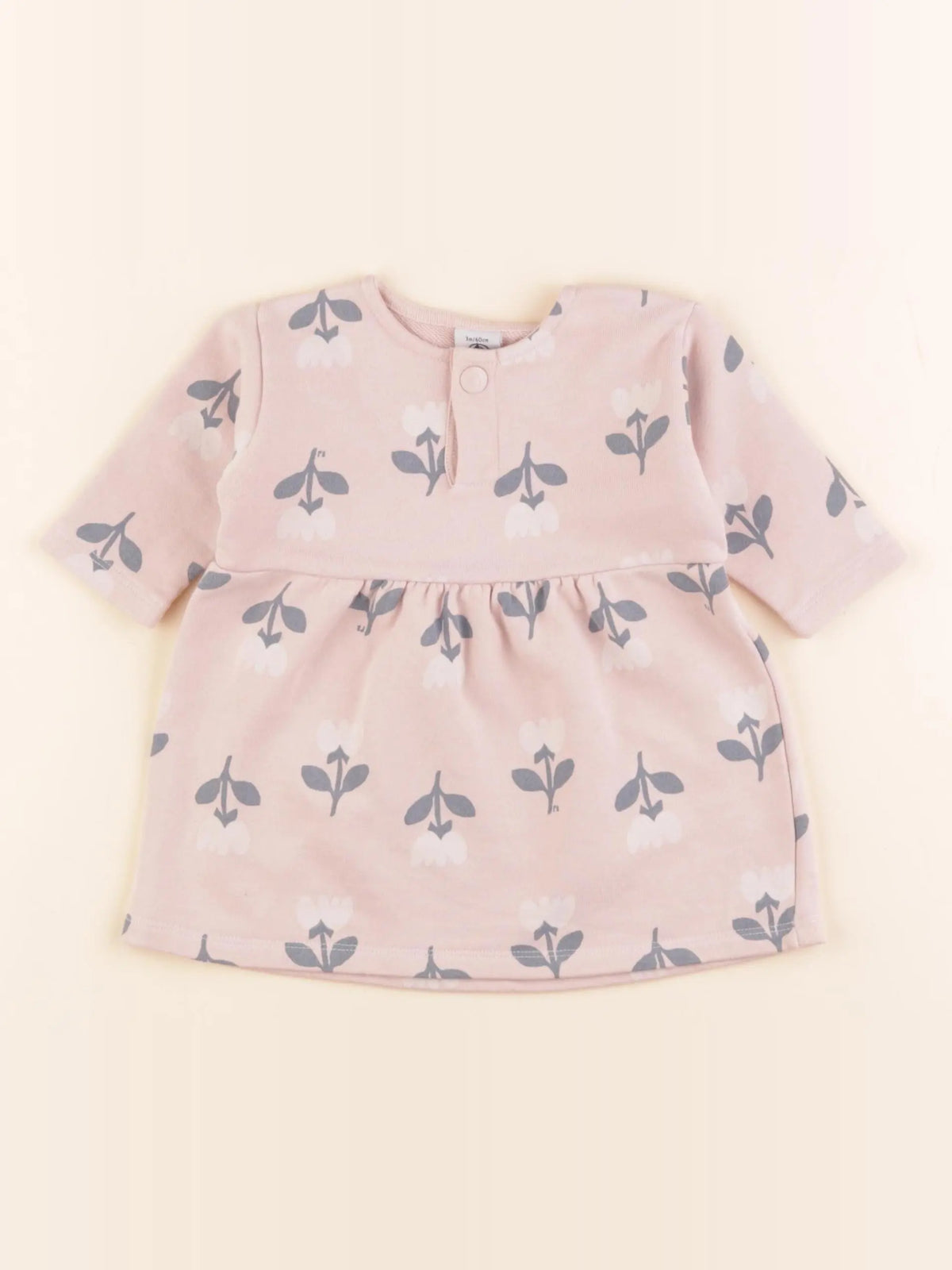 Petit Bateau - robe rose - 3 mois