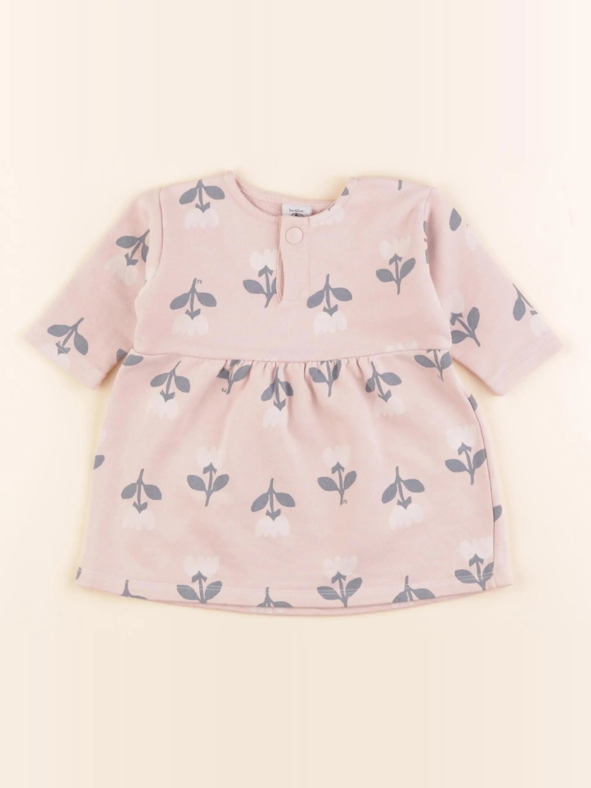 Petit Bateau - robe rose - 3 mois