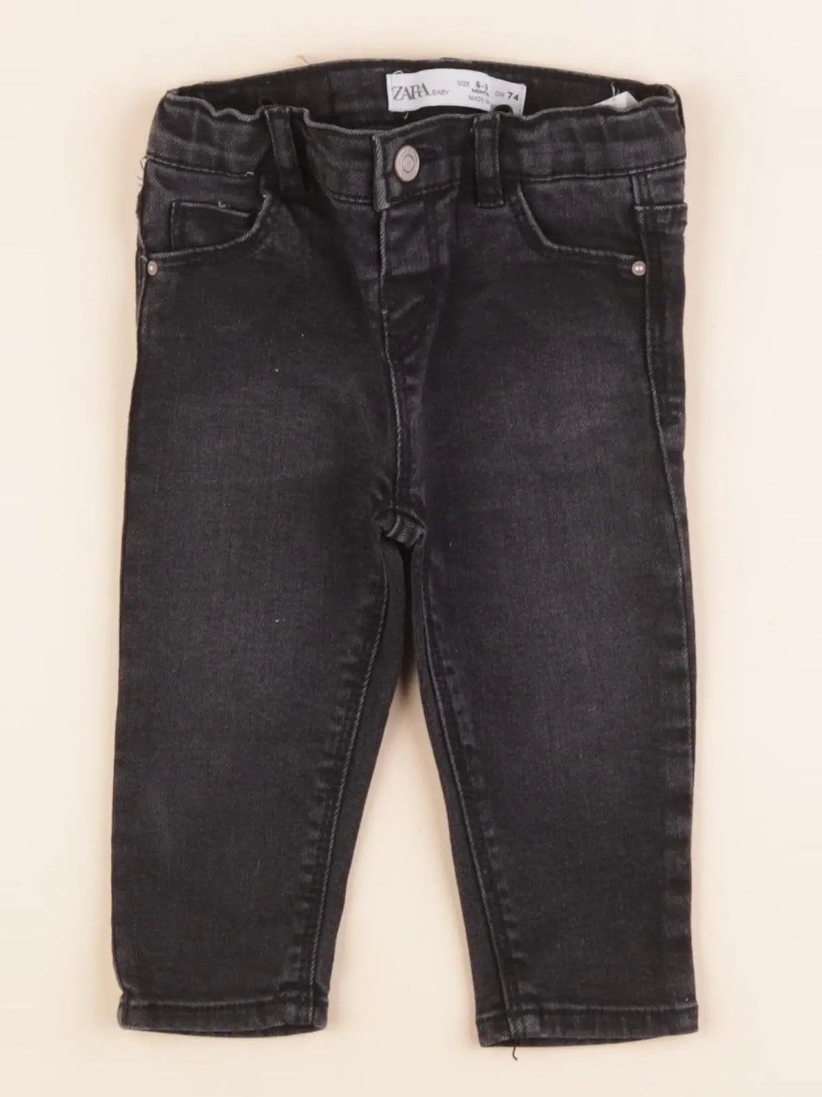 Zara - jean noir - 6/9 mois