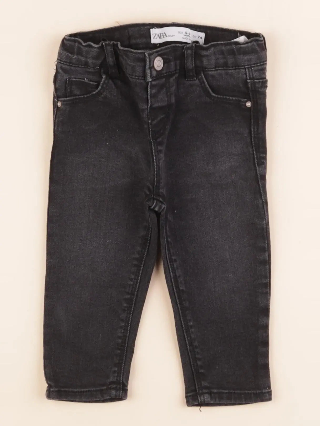 Zara - jean noir - 6/9 mois