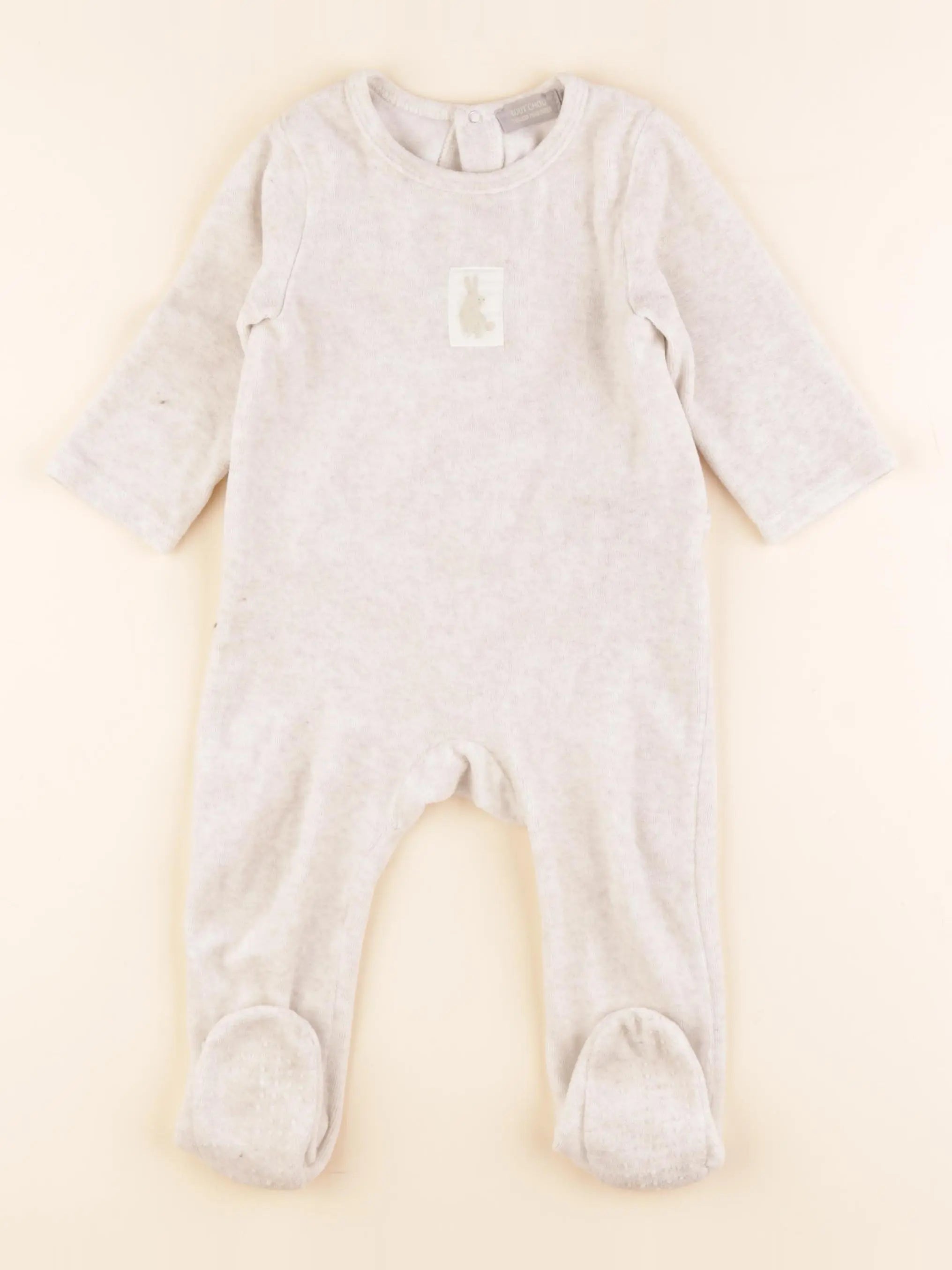 Boutchou - pyjama velours beige - 12 mois