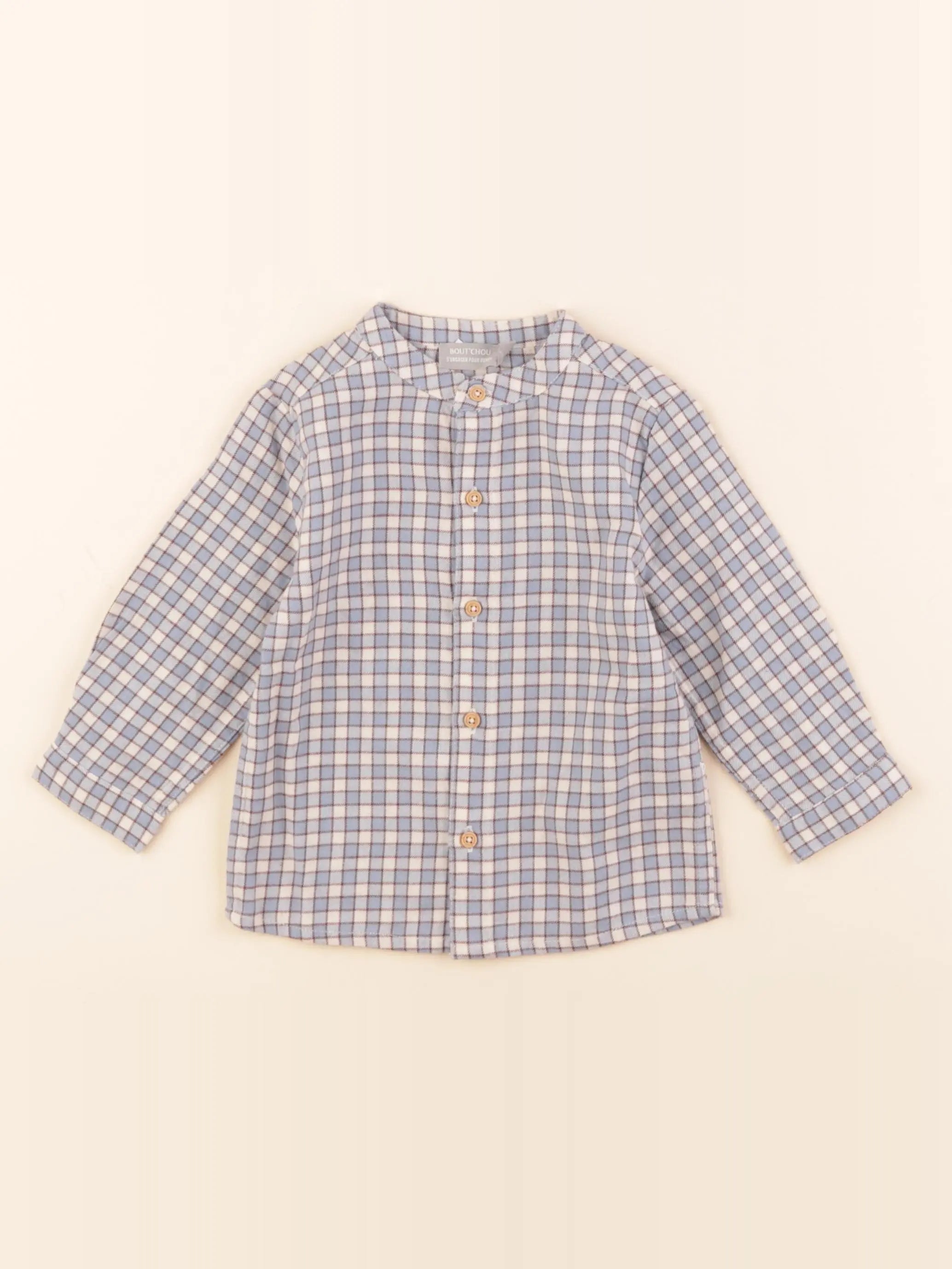 Boutchou - chemise bleu - 9 mois
