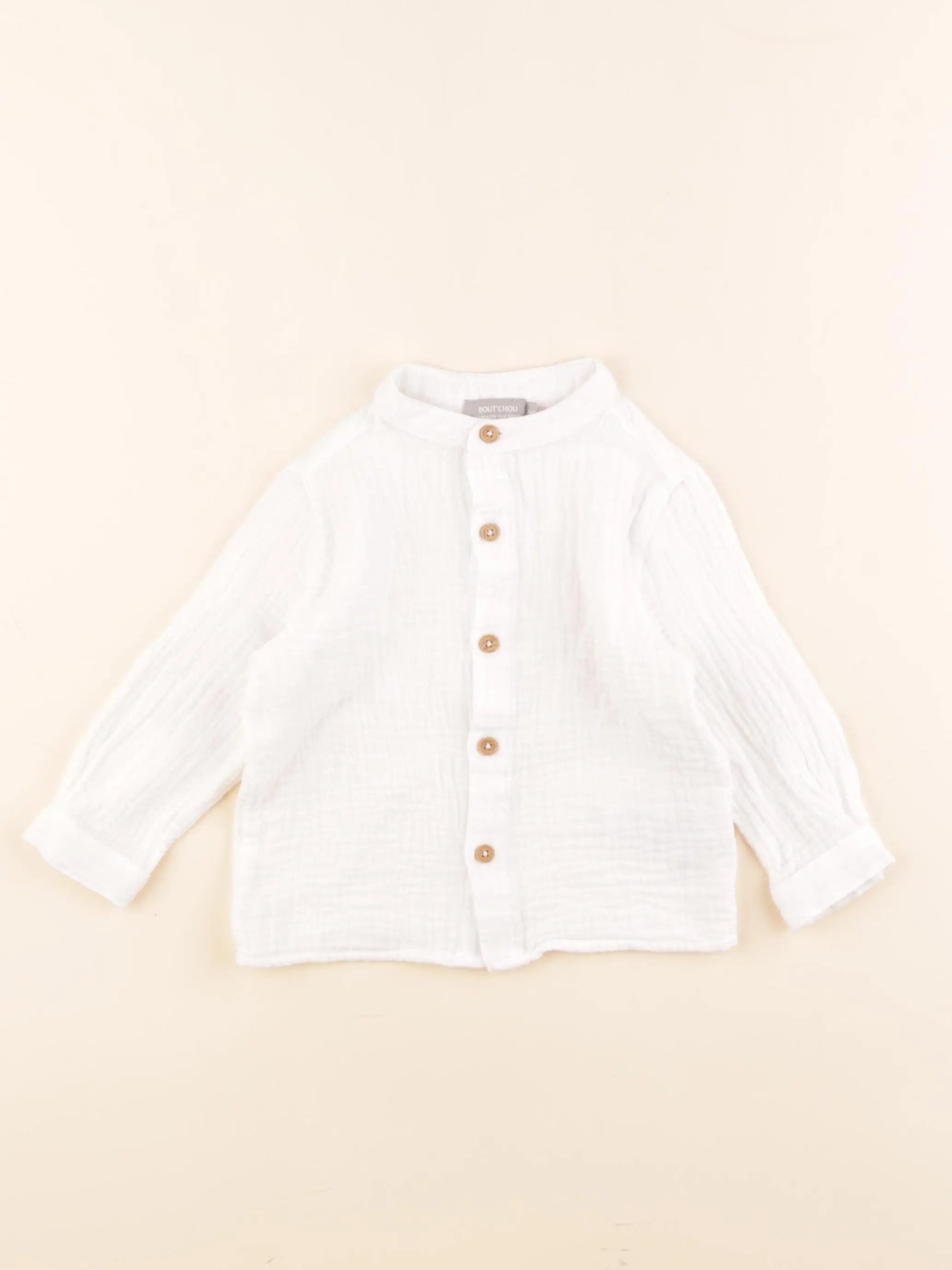 Boutchou - chemise blanc - 9 mois