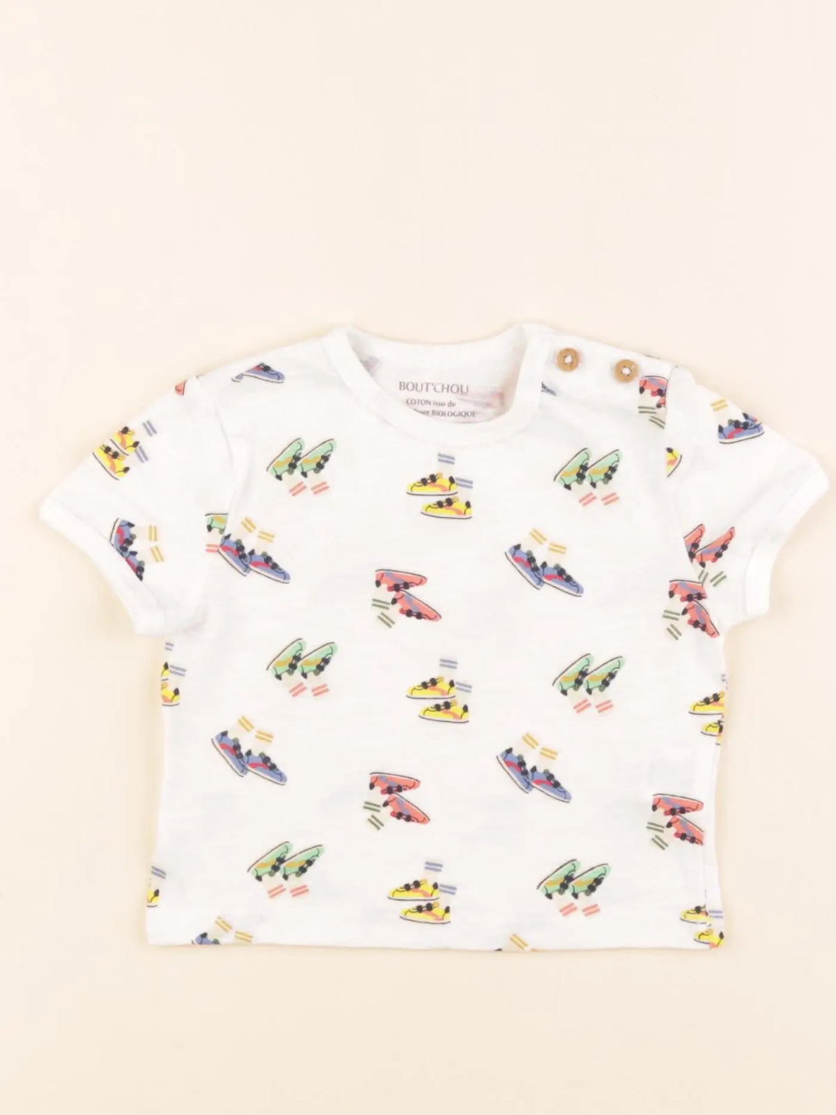 Boutchou - tee-shirt blanc - 6 mois