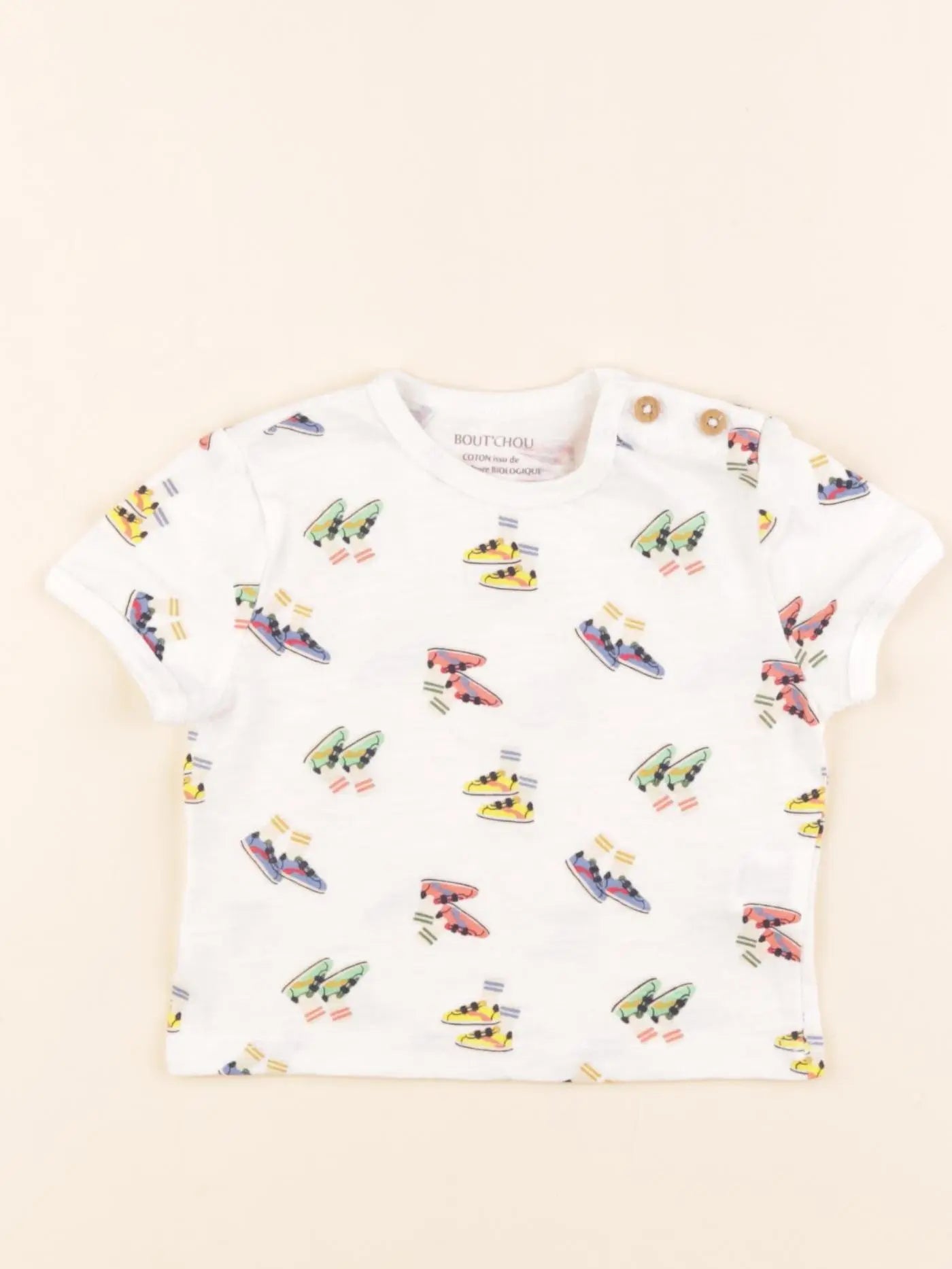 Boutchou - tee-shirt blanc - 6 mois