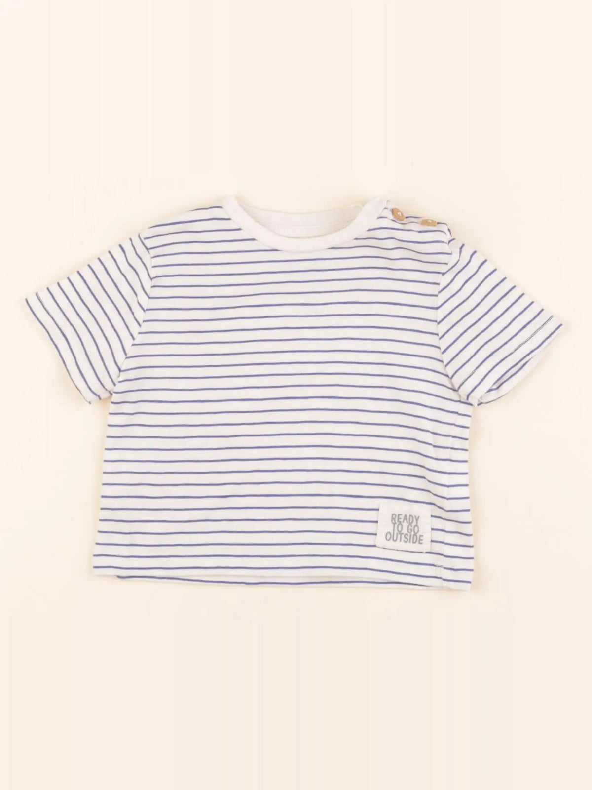 Boutchou - tee-shirt bleu - 6 mois
