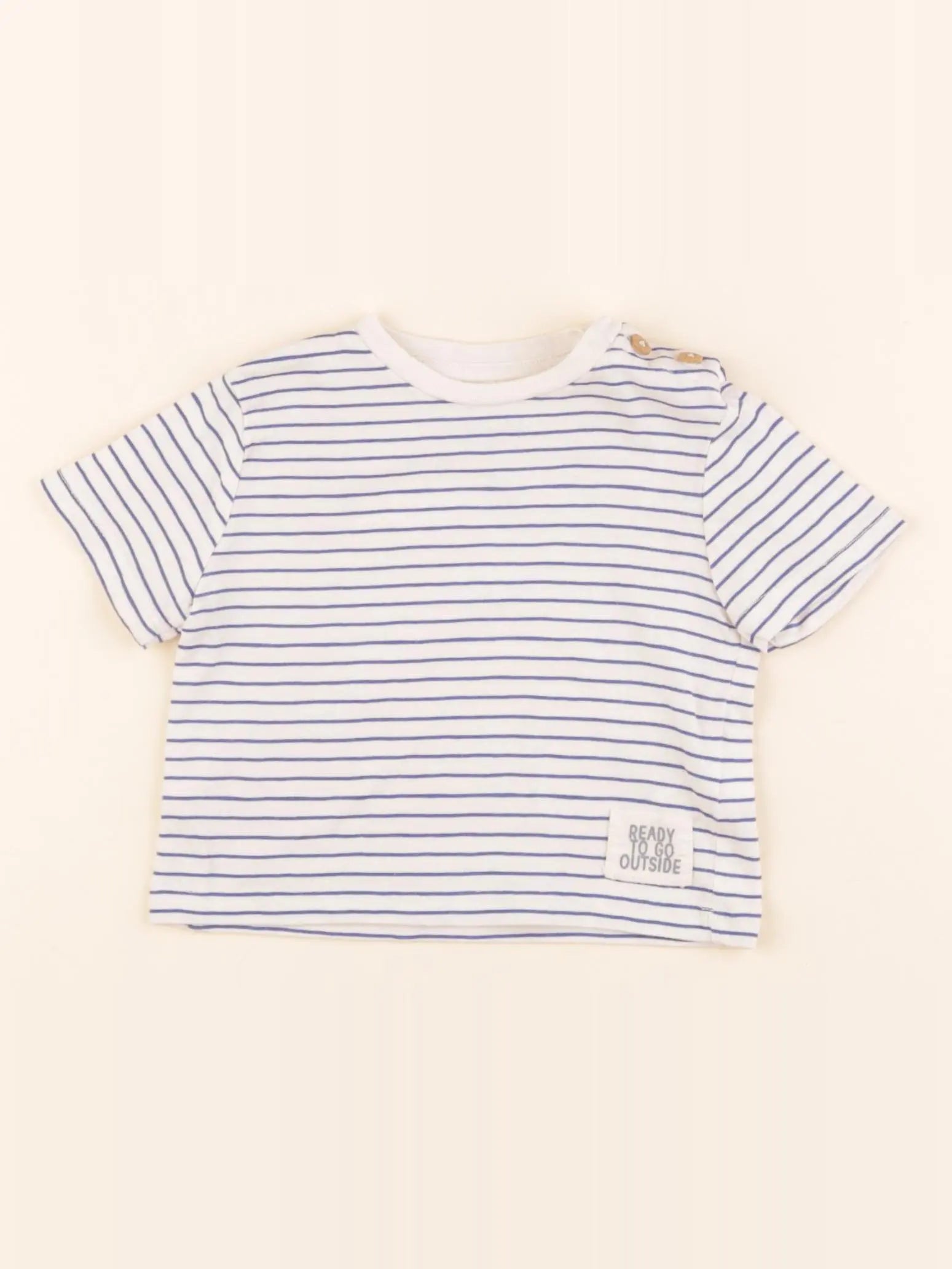 Boutchou - tee-shirt bleu - 6 mois