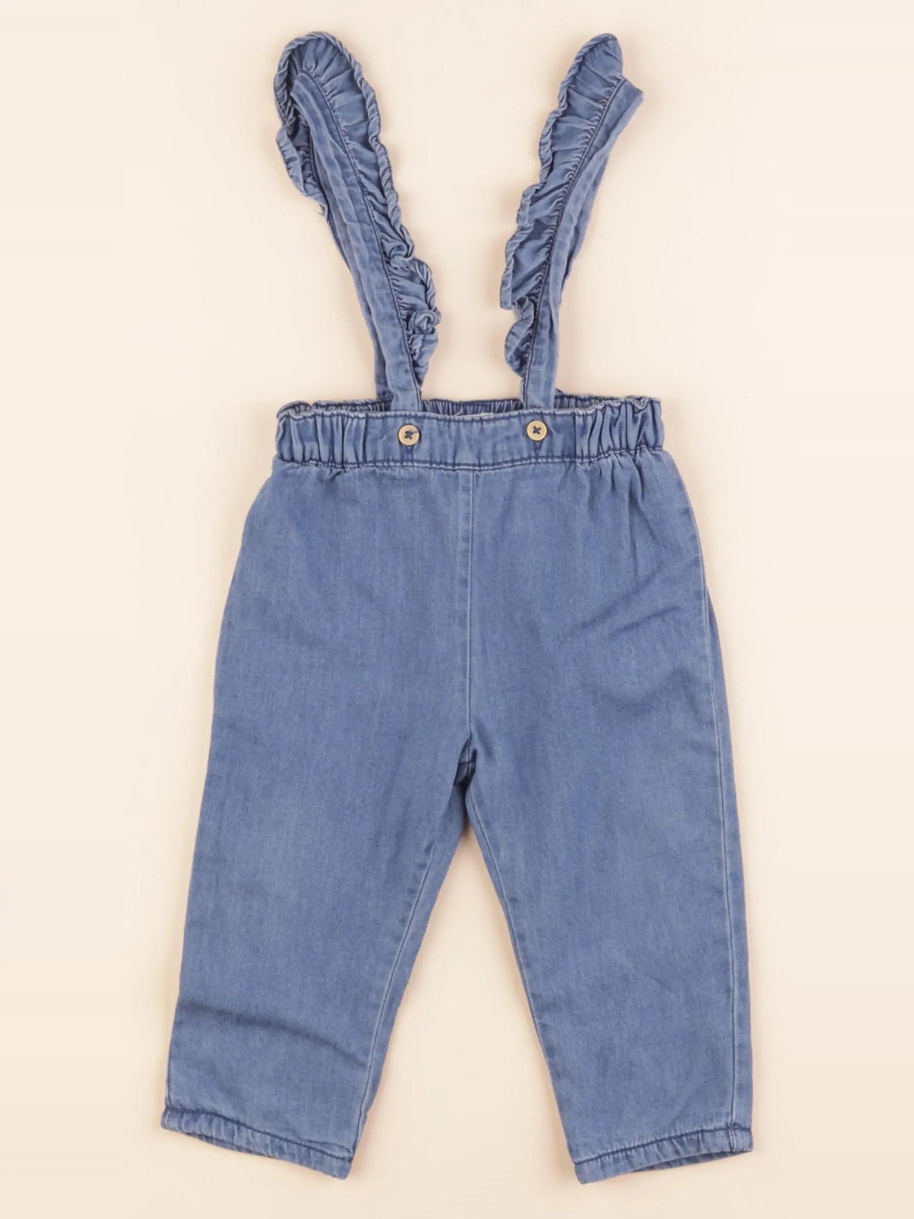Boutchou - pantalon doublé bleu - 9 mois