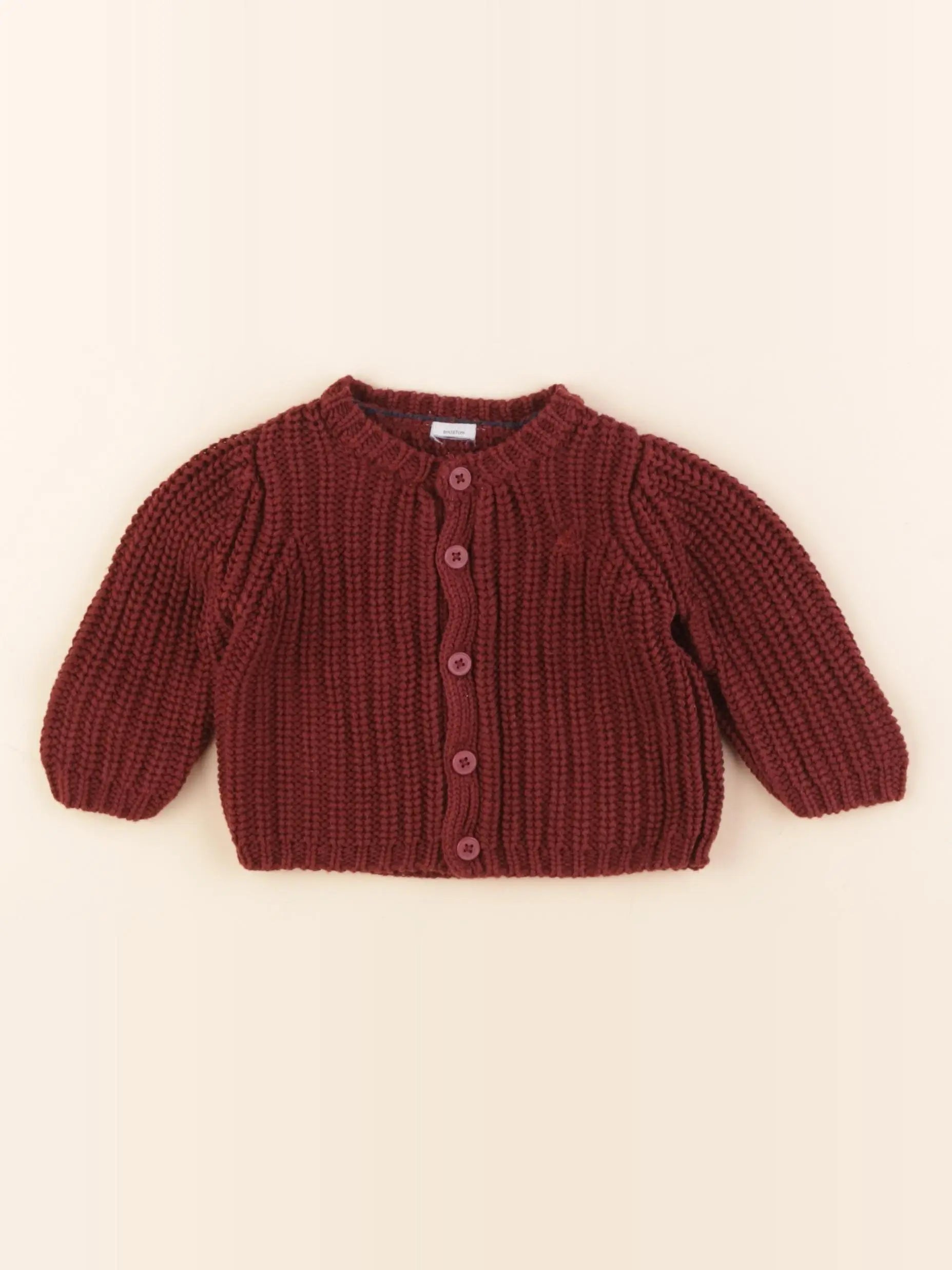 Petit Bateau - gilet rouge - 6 mois