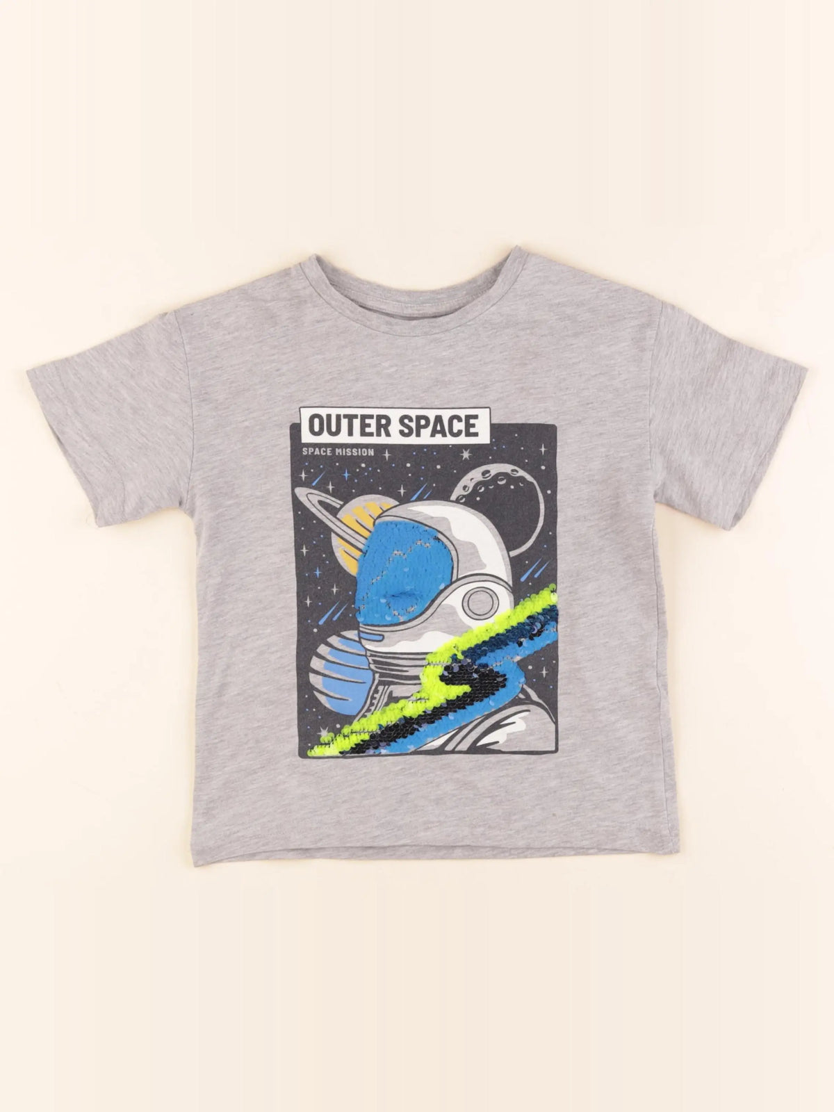Vertbaudet - tee-shirt gris - 6 ans