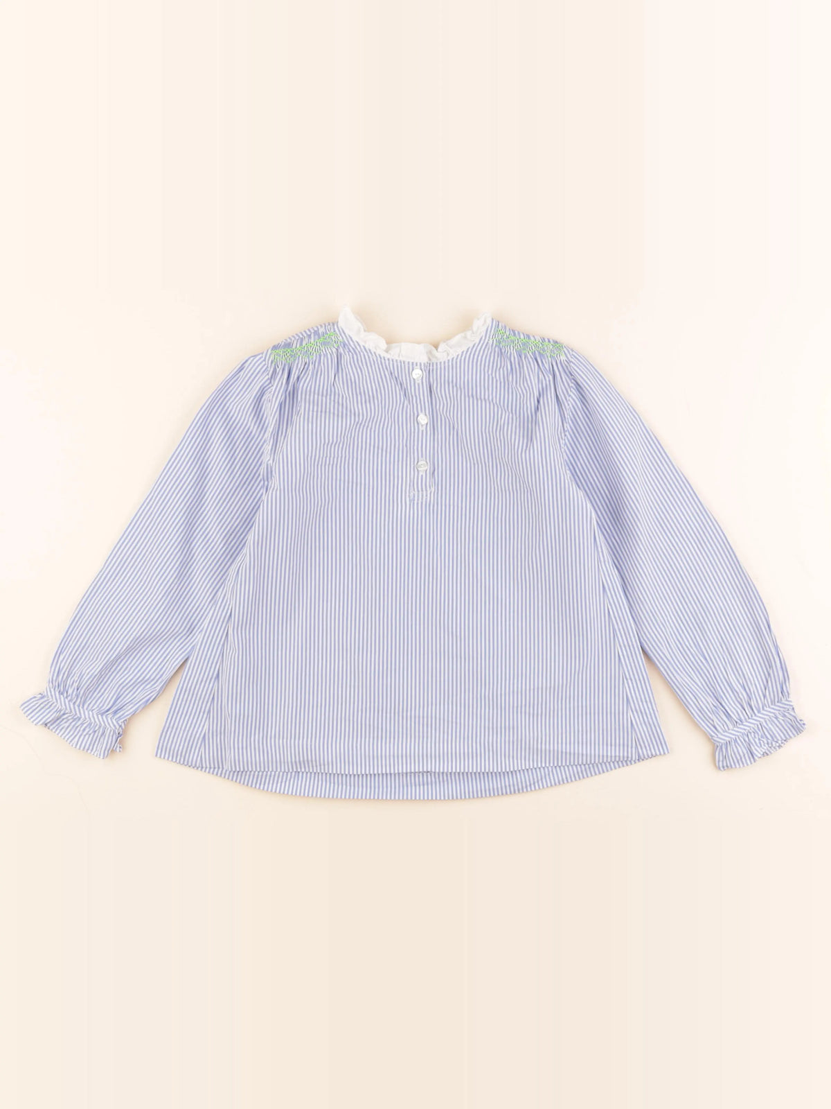 Jacadi - blouse blanc, bleu - 8 ans