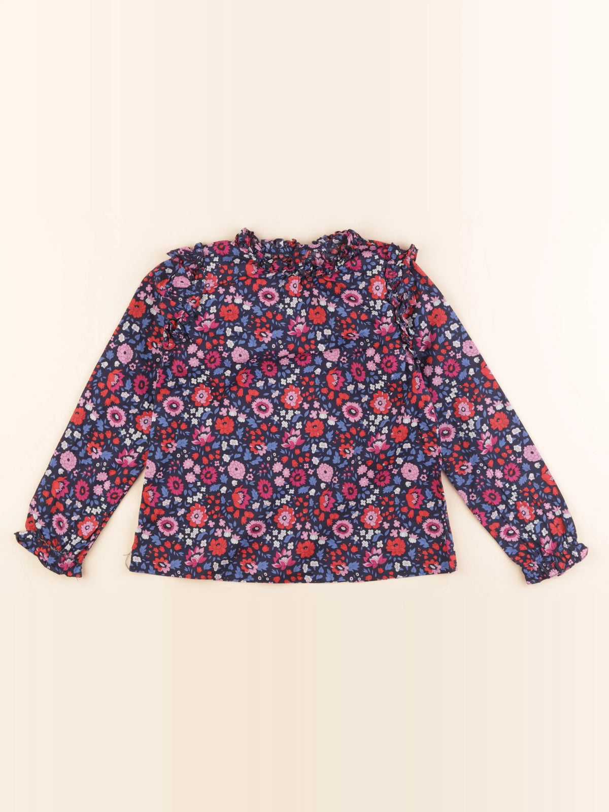 Jacadi - blouse liberty bleu - 8 ans