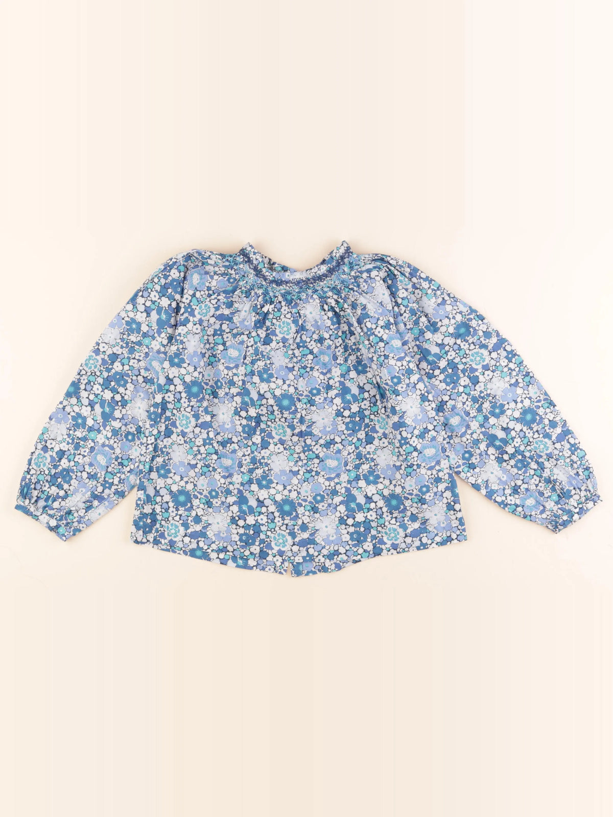Jacadi - blouse liberty bleu - 8 ans