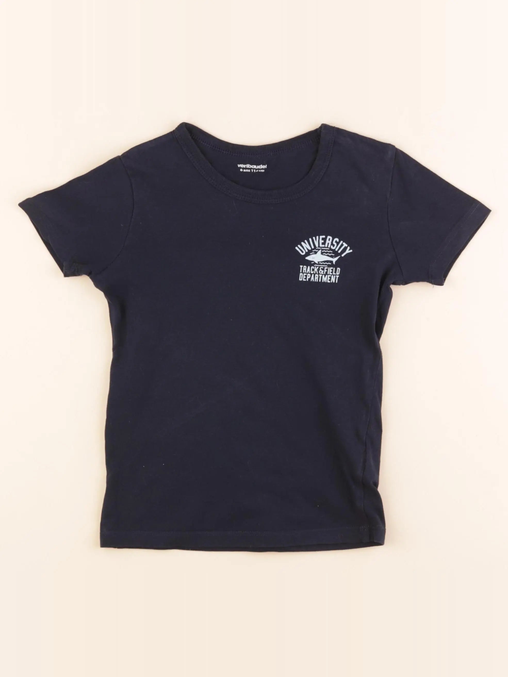 Vertbaudet - tee-shirt bleu - 6 ans
