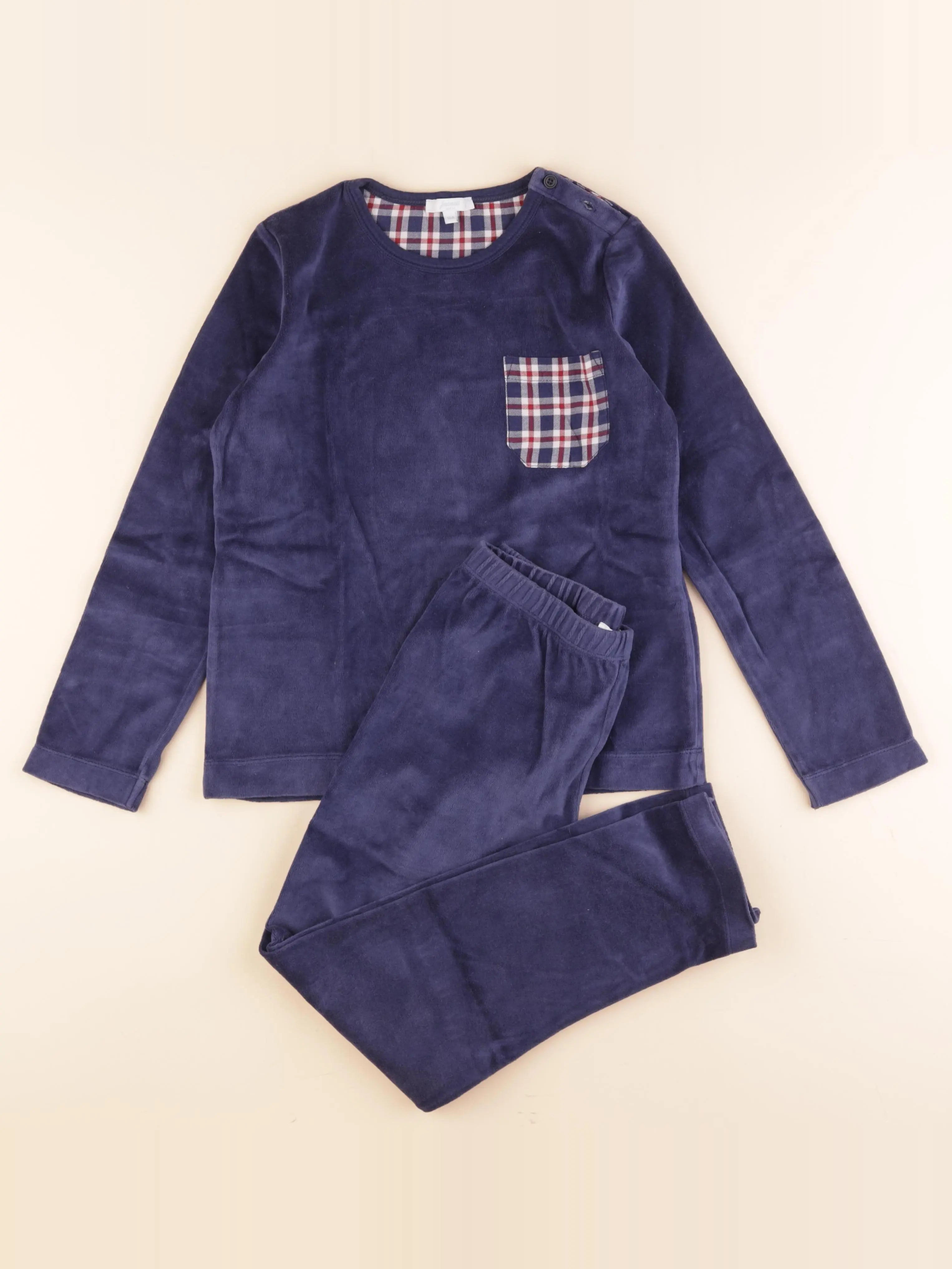 Jacadi - pyjama velours bleu - 10 ans
